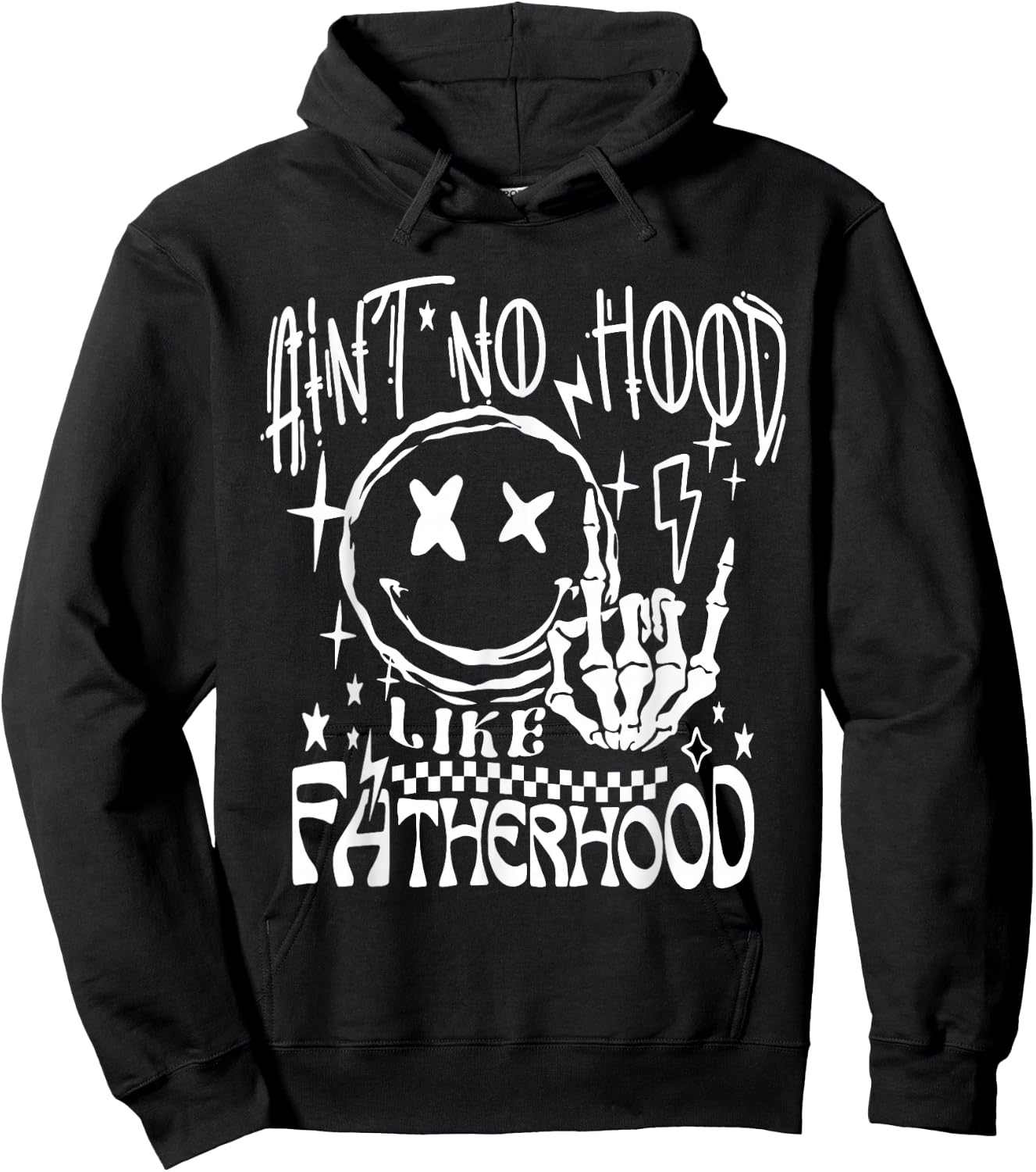 Aint No Hood Like Fatherhood New Dad Father's Day Dad Life Hoodie - Hoodie | Black