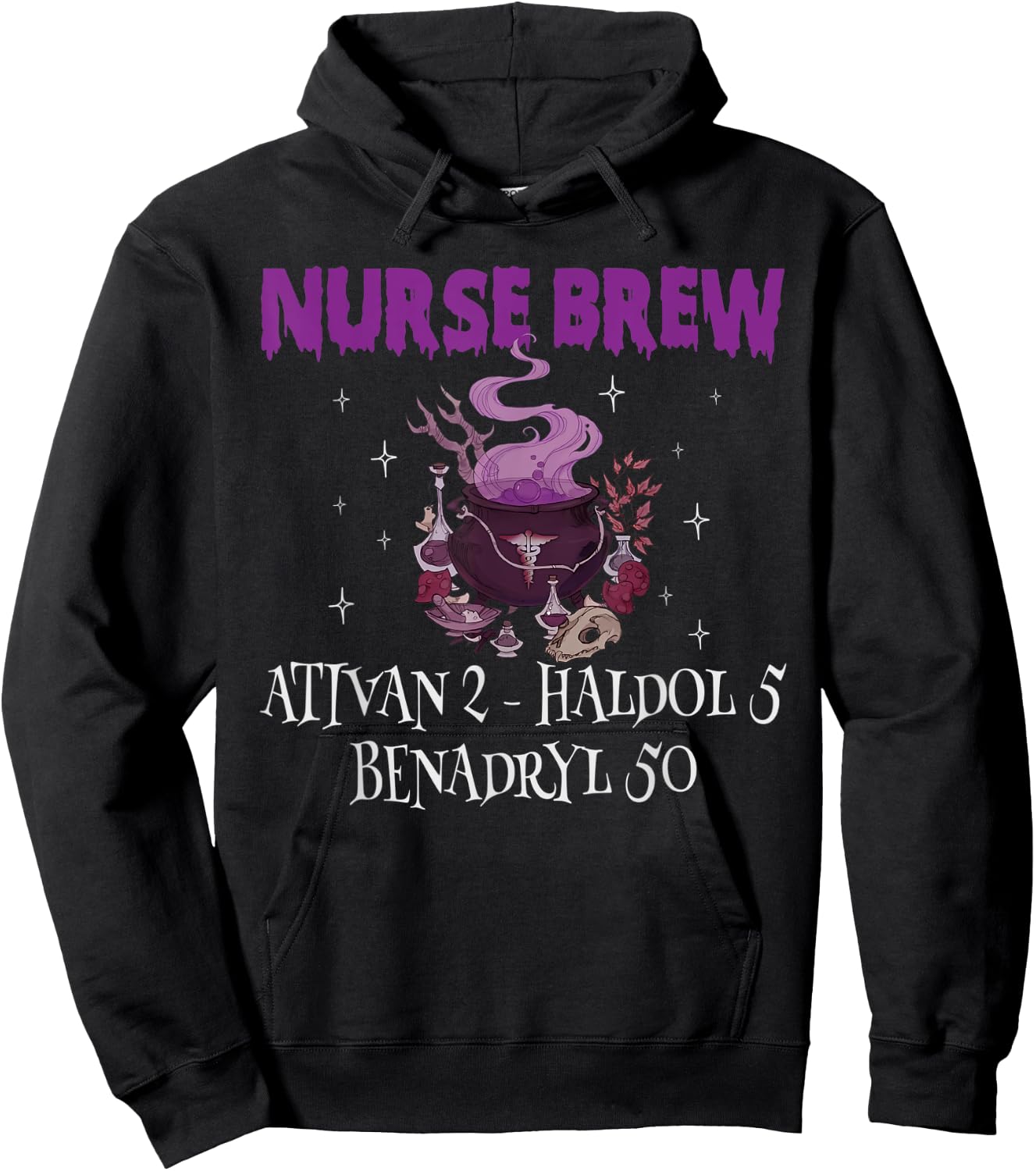 Halloween Nurse Brew Funny Halloween Hoodie - Hoodie | Black