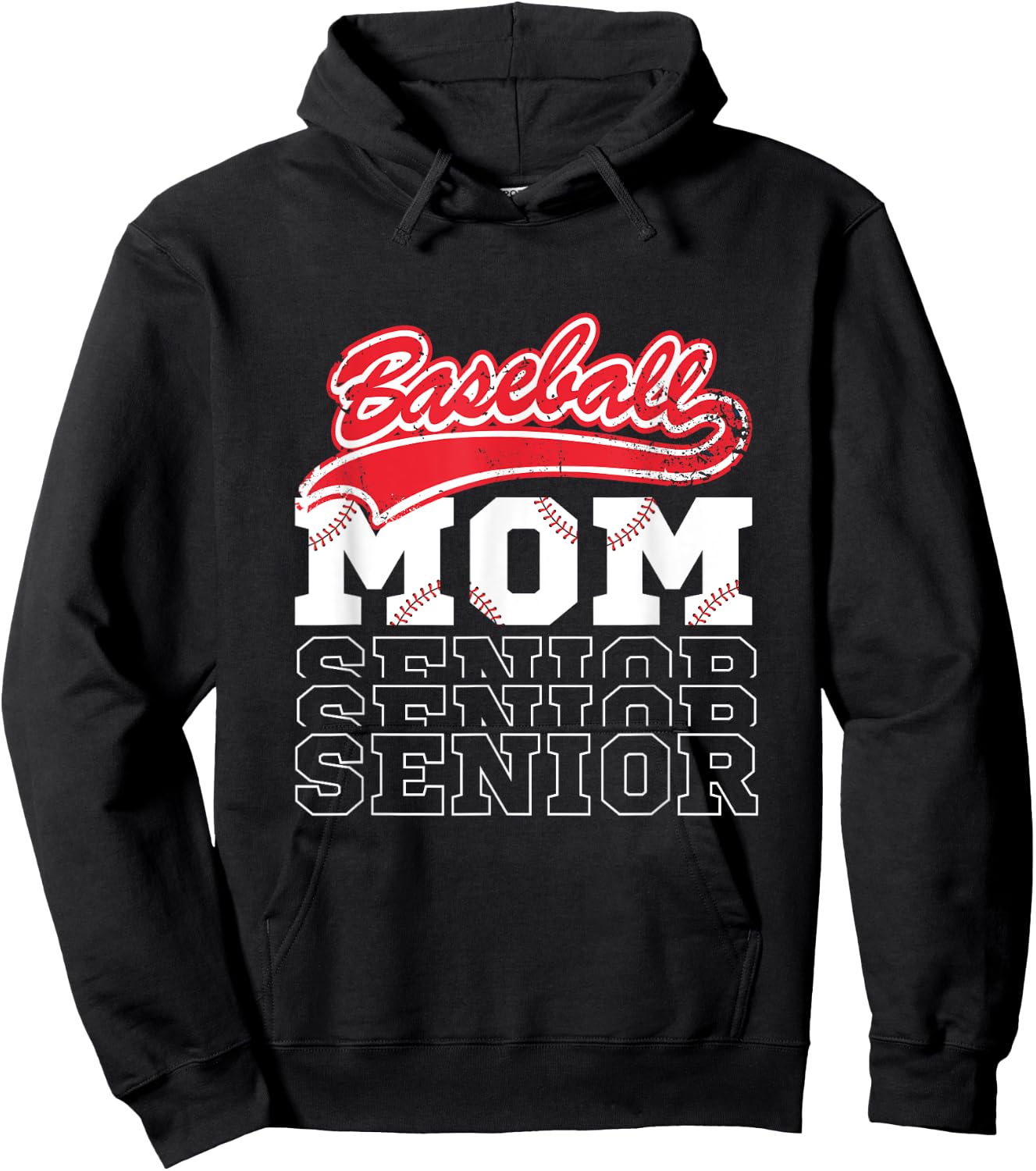 Baseball Senior Mom Class of Baseball Mama Mother's Day Hoodie - Hoodie | Black