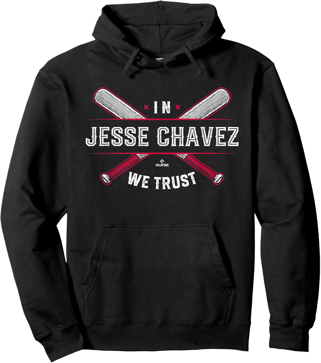 We Trust in Jesse Chavez Atlanta Baseball MLBPA Hoodie - Hoodie | Black