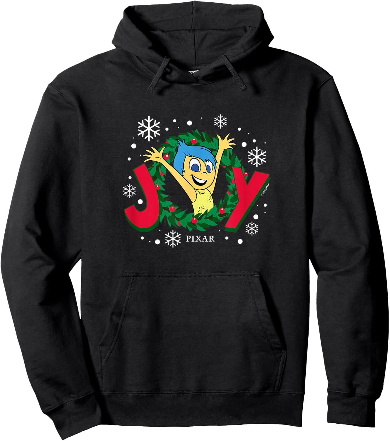 Inside Out 2 - Joy Christmas Wreath Hoodie - Hoodie | Black