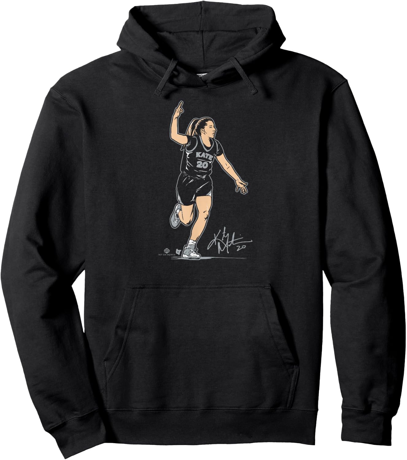 Kate Martin: Superstar Pose Las Vegas Basketball Hoodie - Hoodie | Black