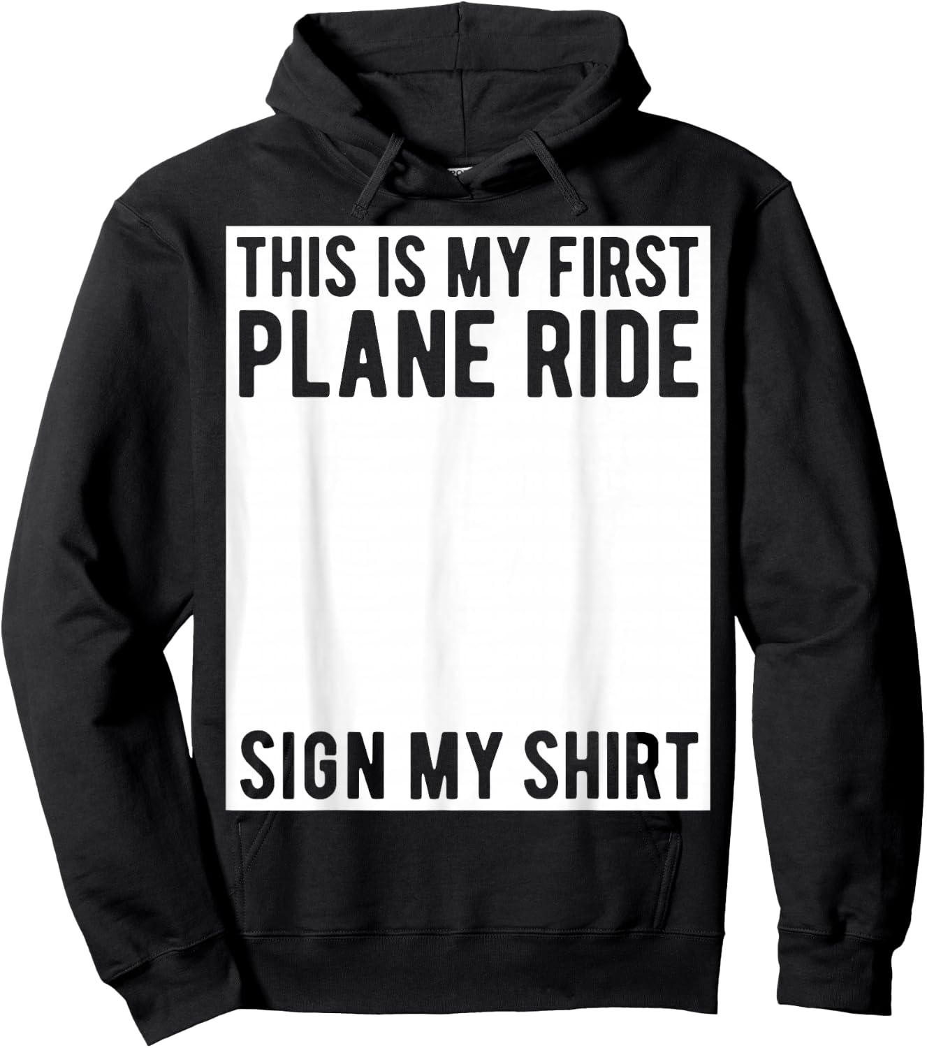 This Is My First Plane Ride Sign My Shirt Airplane Ride Boys Hoodie - Hoodie | Black