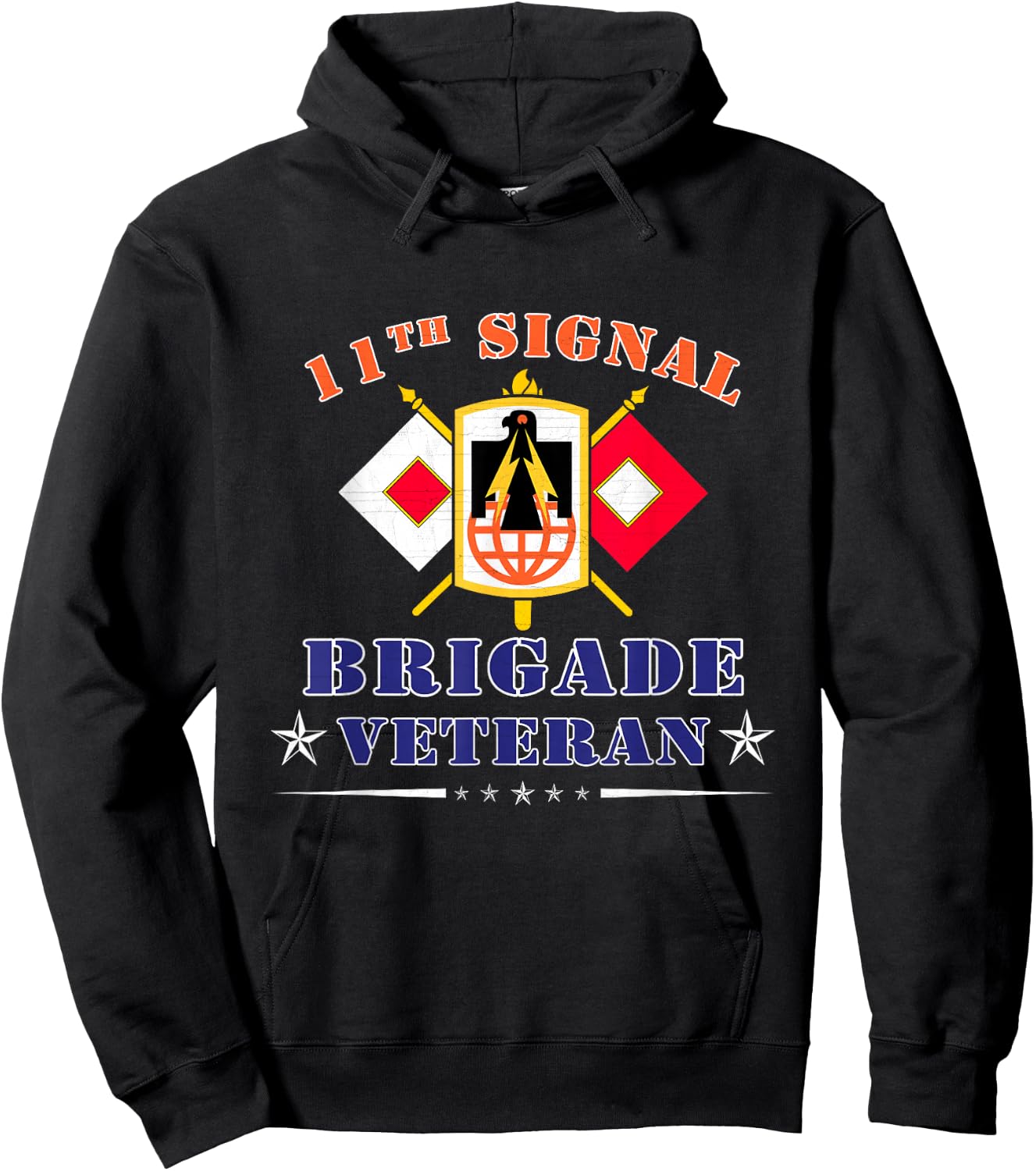 11th Signal Brigade Veteran US Army Signal Corp Fort Hood Hoodie - Hoodie | Black