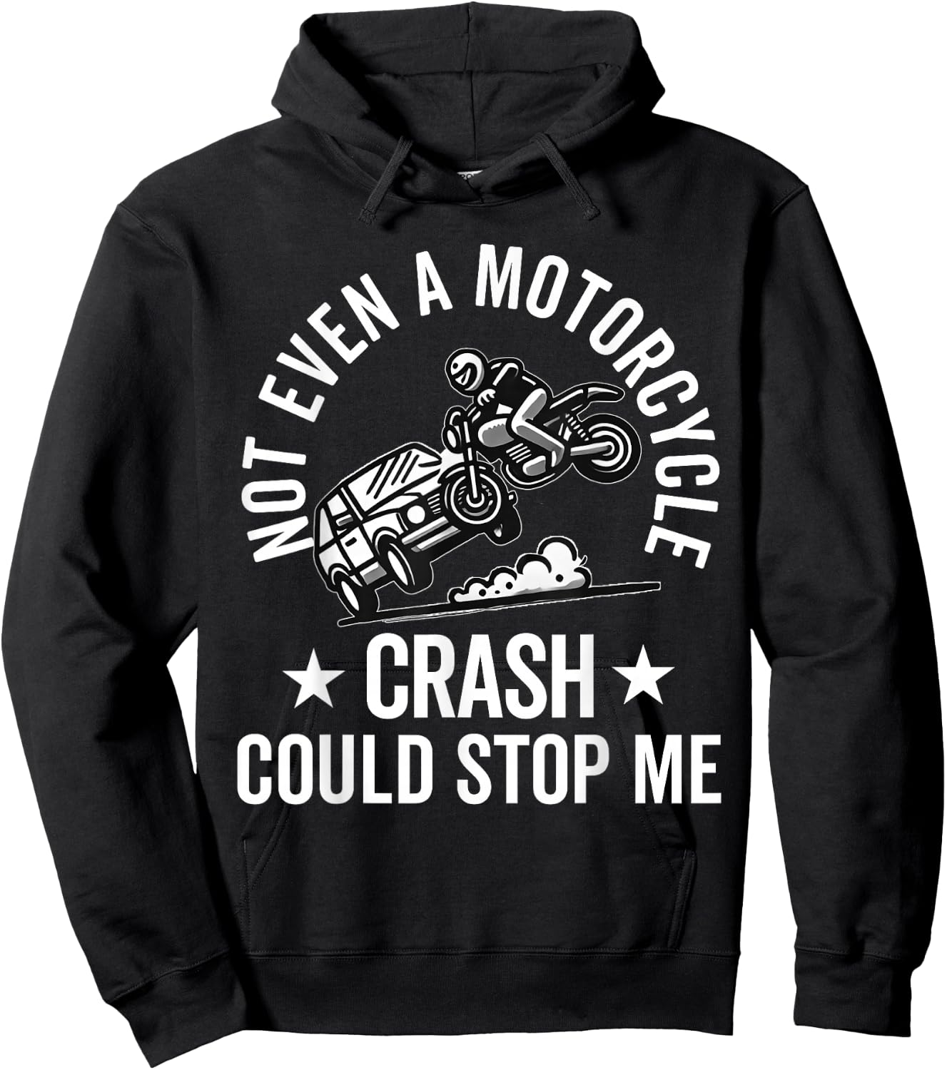 Motorcycle Accident Survivor Bike Crash Injury Recovery Hoodie - Hoodie | Black