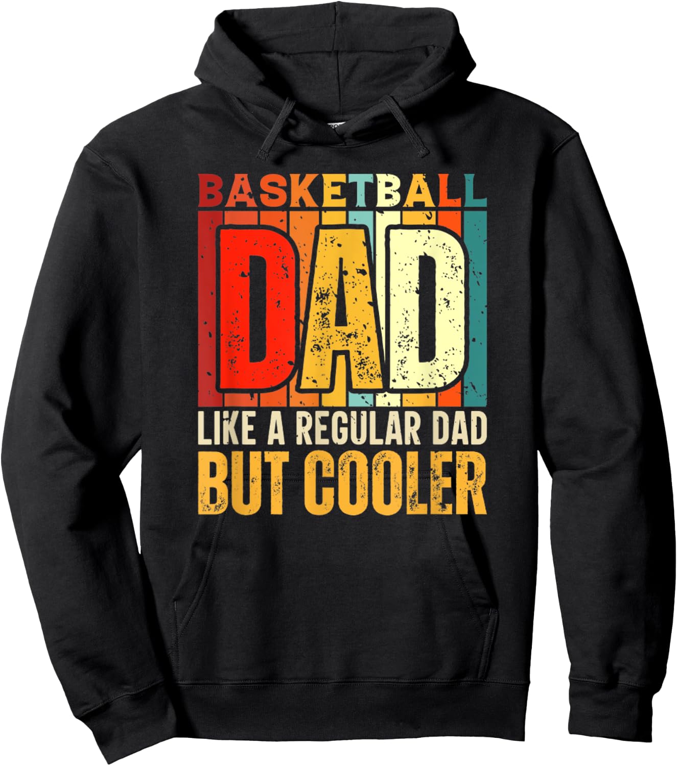 Basketball Dad Funny Fathers Day Joke Dad Life Hoodie - Hoodie | Black