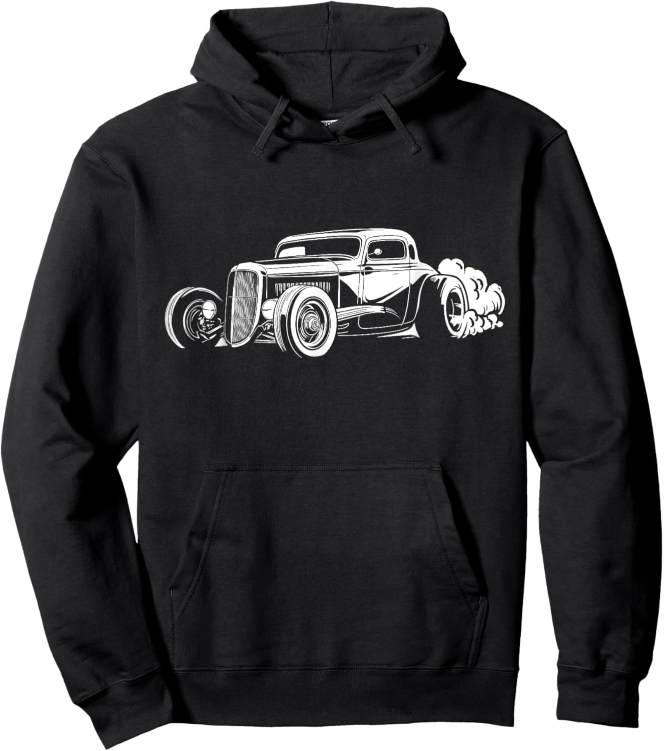 Vintage HotRod Classic Car Hoodie - Hoodie | Black