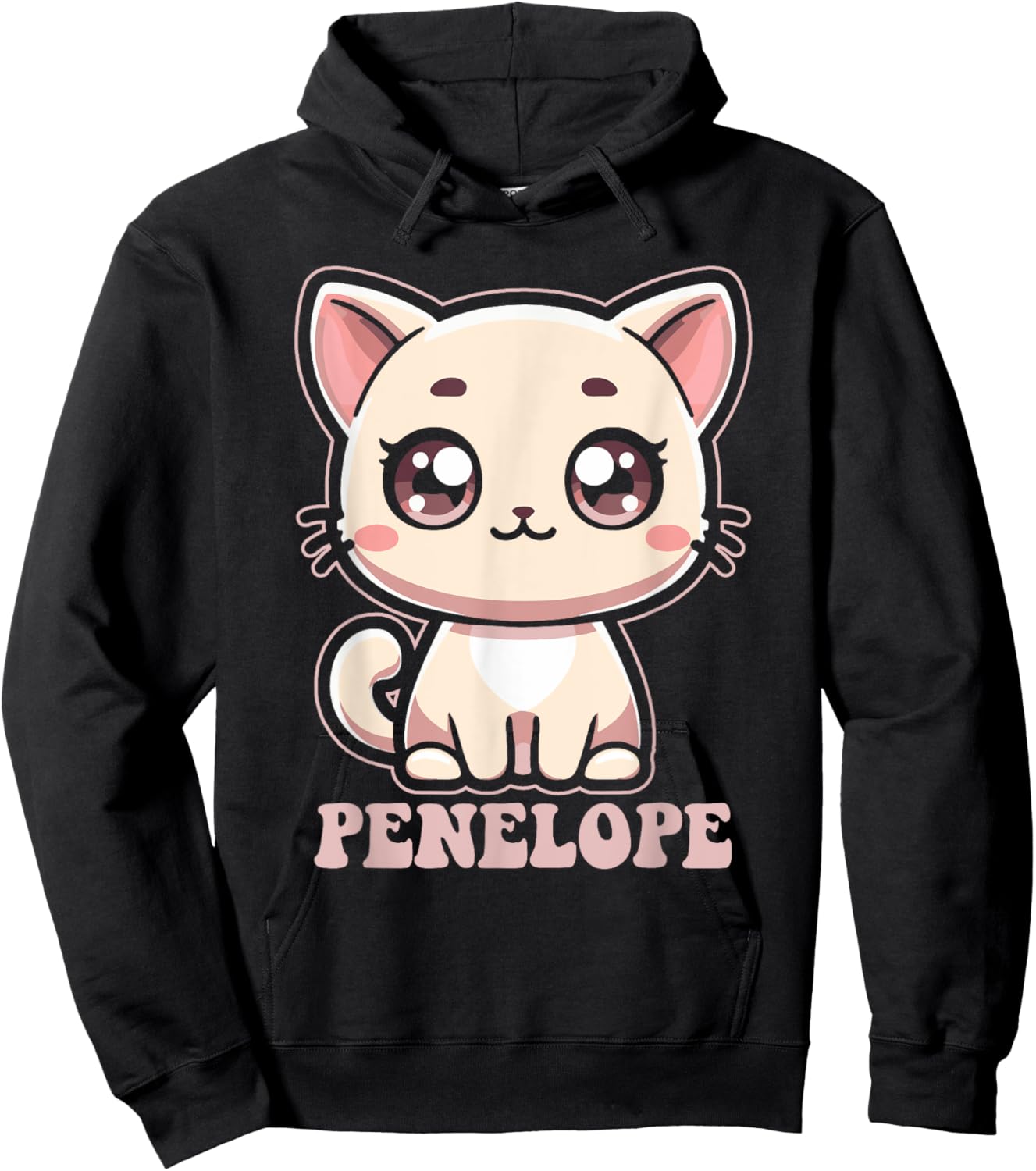 Penelope Cute Kitty Cat Design for Girls Name Penelope Hoodie - Hoodie | Black