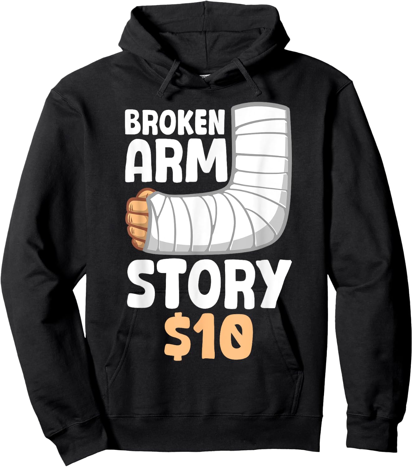 Cool Broken Arm Design Women Kids Elbow Broken Arm Hoodie - Hoodie | Black