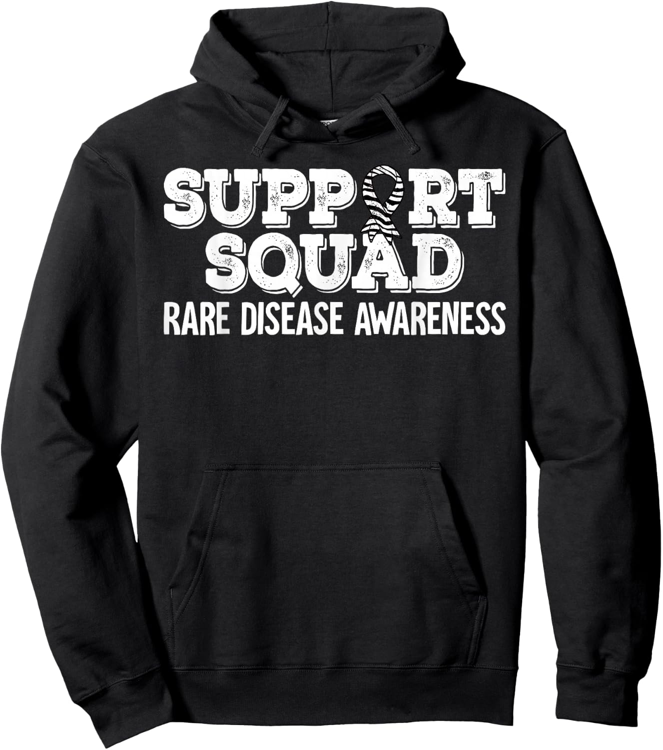 Support Squad Rare Disease Awareness Hoodie - Hoodie | Black