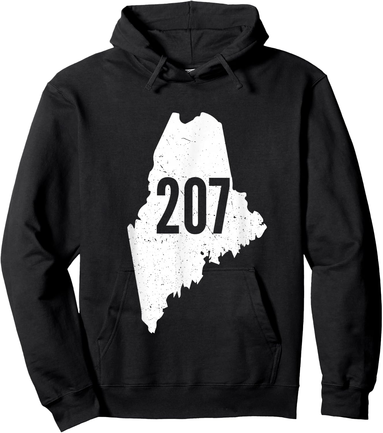 207 Maine State Area Code Outline Pride Hoodie - Hoodie | Black