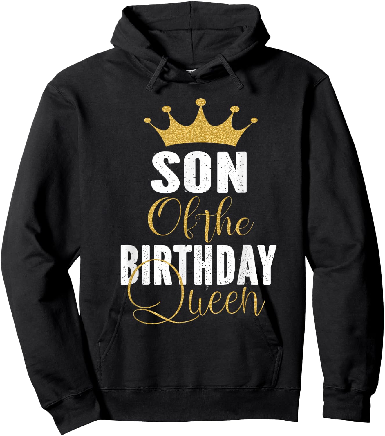 Son of The Birthday Queen Women Bday Party Gift Hoodie - Hoodie | Black