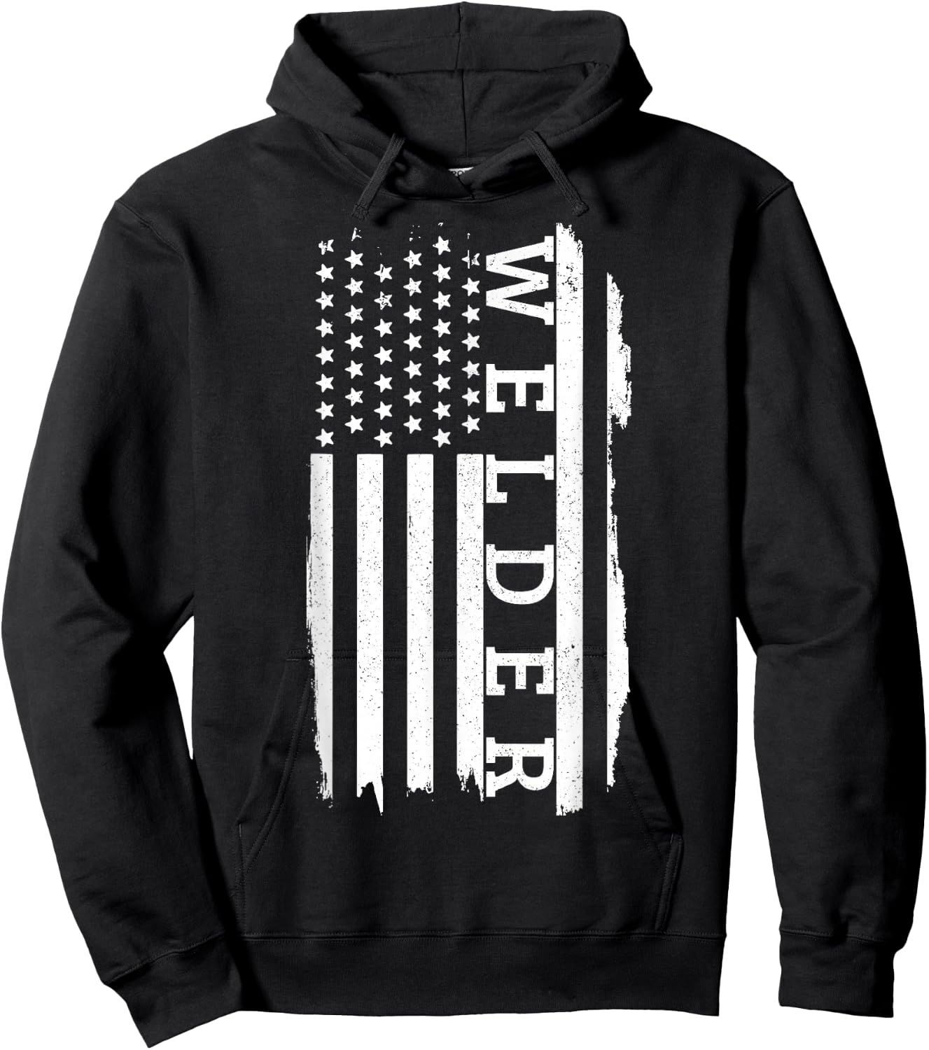 Patriotic Welder Gift American Flag USA 4th Of July Welding Hoodie - Hoodie | Black