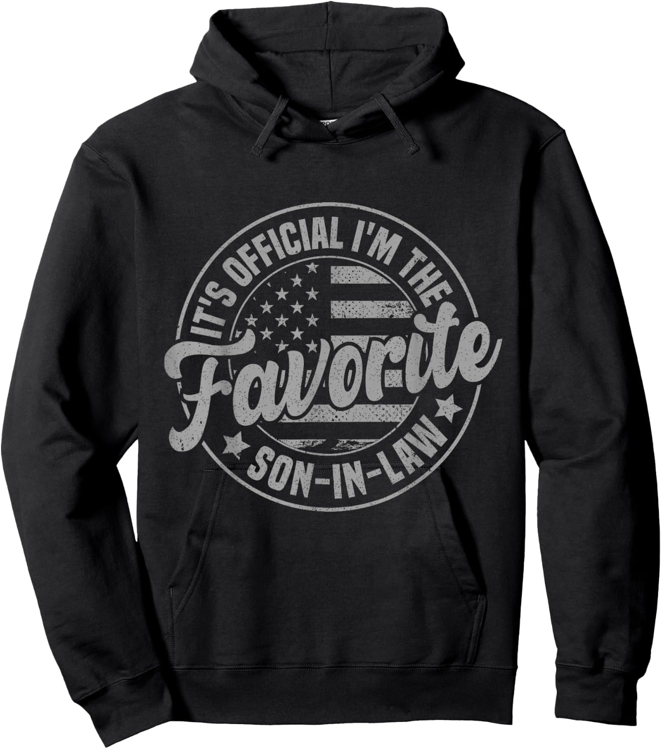 It's Official I'm The Favorite Son-In-Law Funny Fathers Day Hoodie - Hoodie | Black