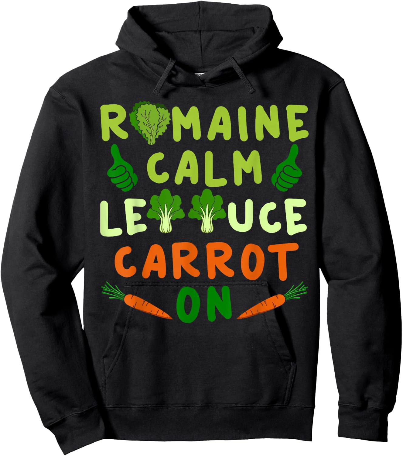 Letttuce Romaine Calm Leaf Vegetable Vegetarian Vegan Hoodie - Hoodie | Black