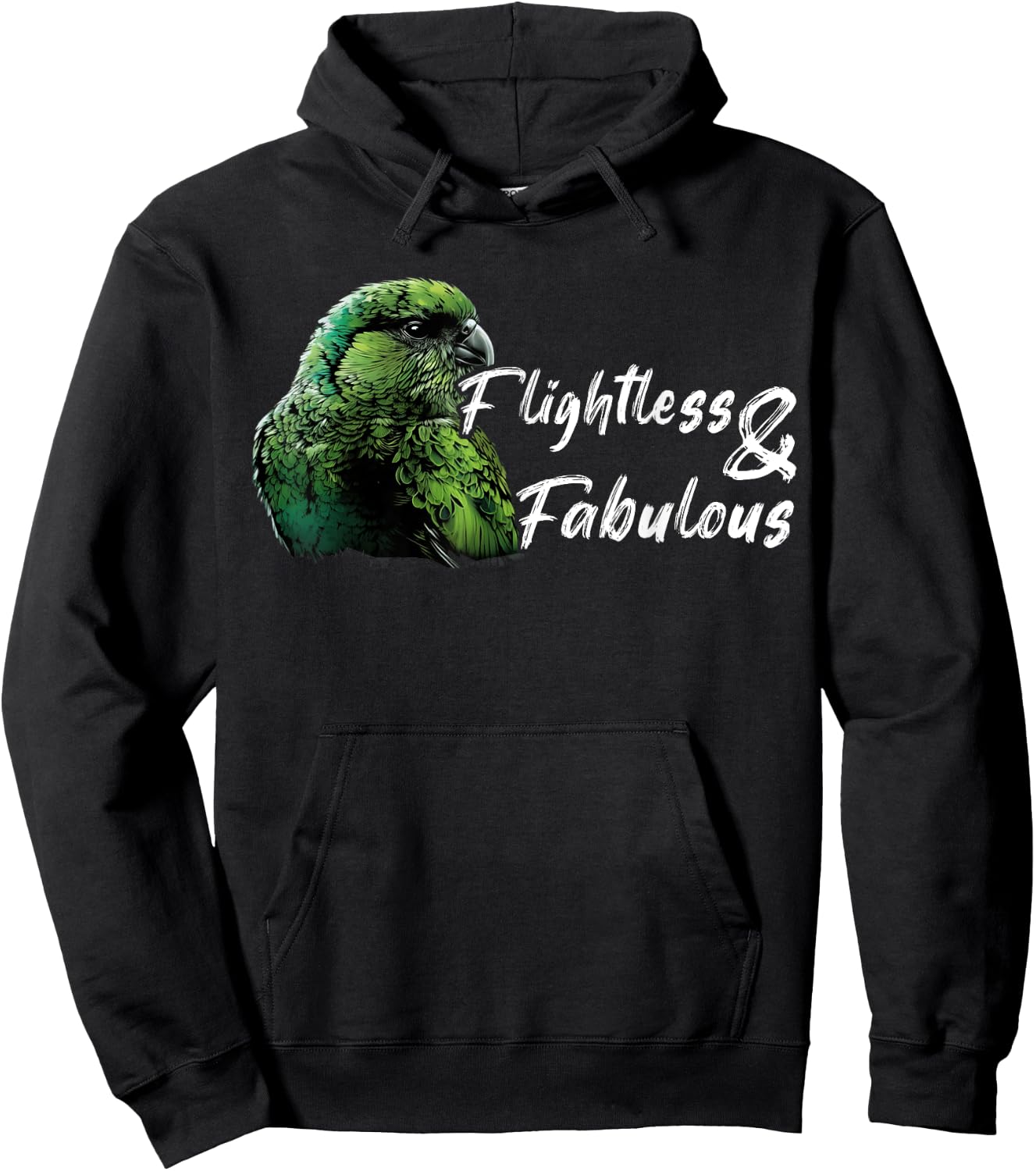 Kakapo Bird New Zealand Flightless And Fabulous Kakapo Hoodie - Hoodie | Black
