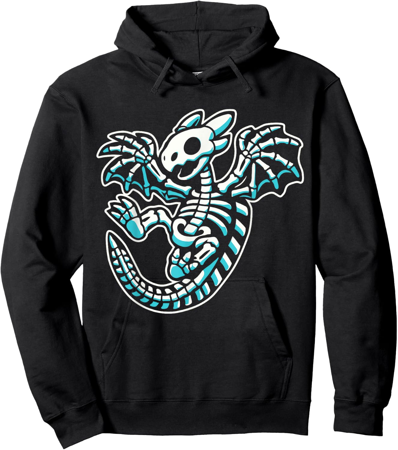 Funny Flying Dragon Skeleton X-Ray Boys Kids Hoodie - Hoodie | Black
