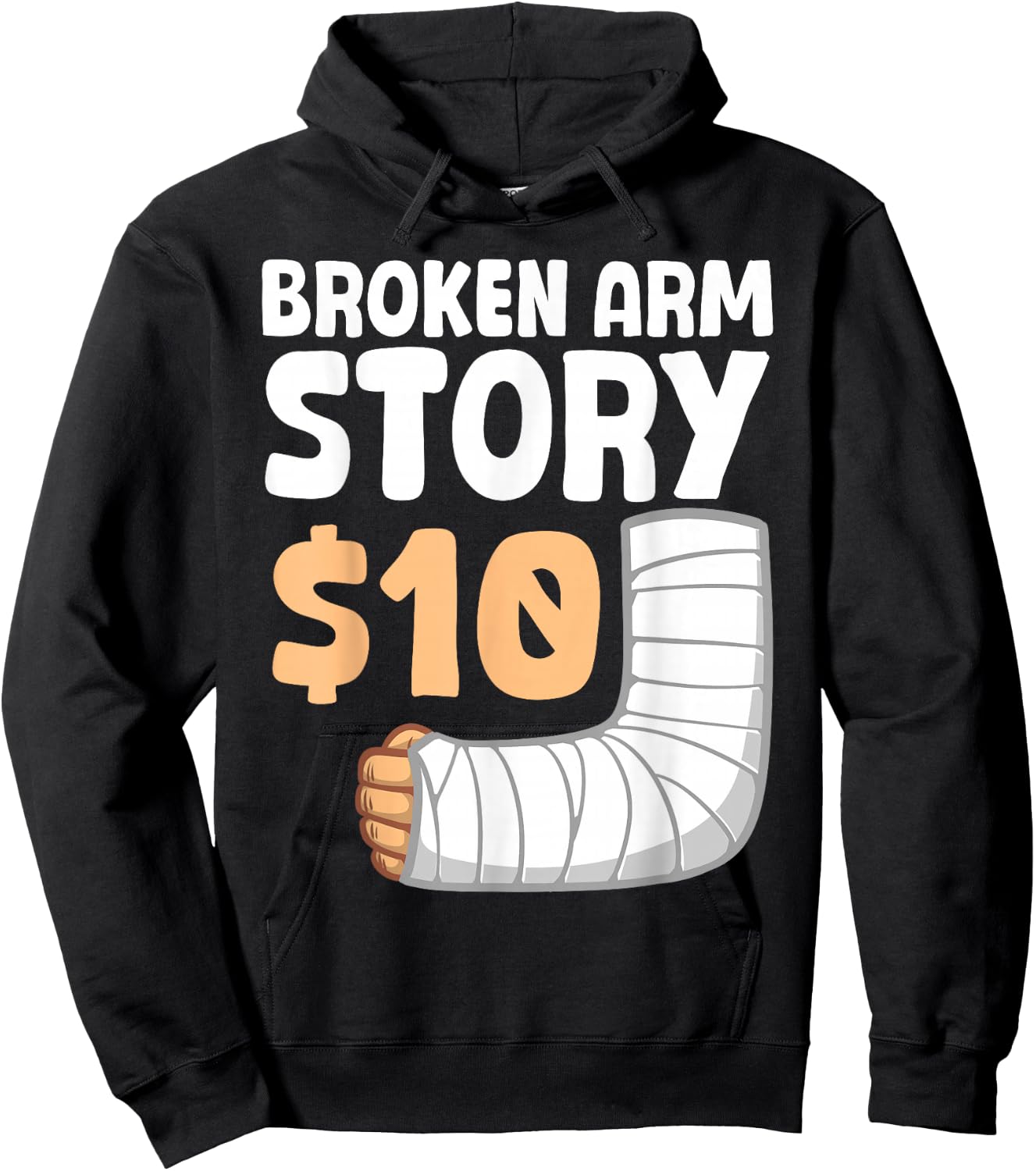 Cool Broken Arm Design Women Kids Elbow Broken Arm Hoodie - Hoodie | Black