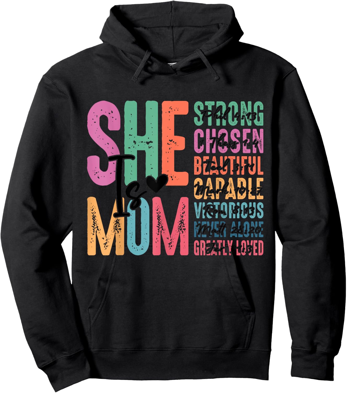 She Is Mom Christian Mothers Day Jesus Mom Religious Women Hoodie - Hoodie | Black