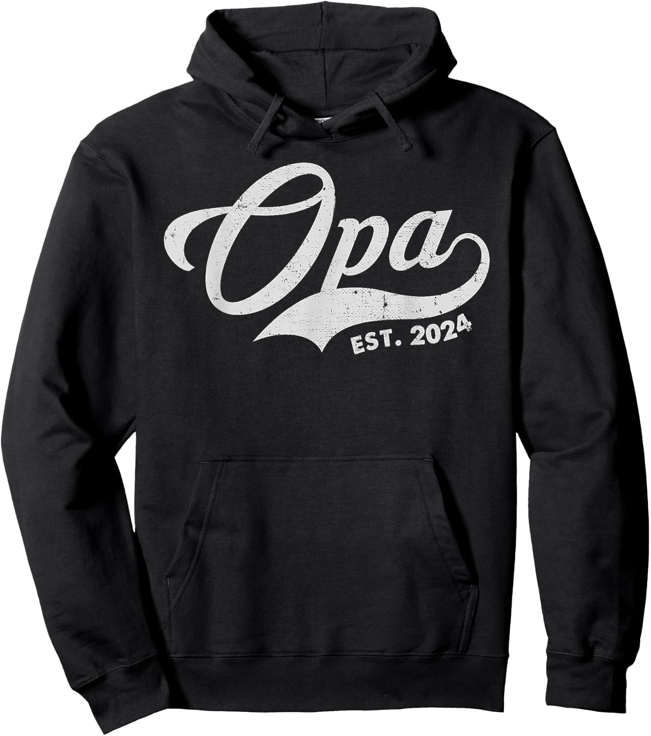 Opa est. 2024 for Fathers Day Soon to be Grandpa 2024 Hoodie - Hoodie | Black
