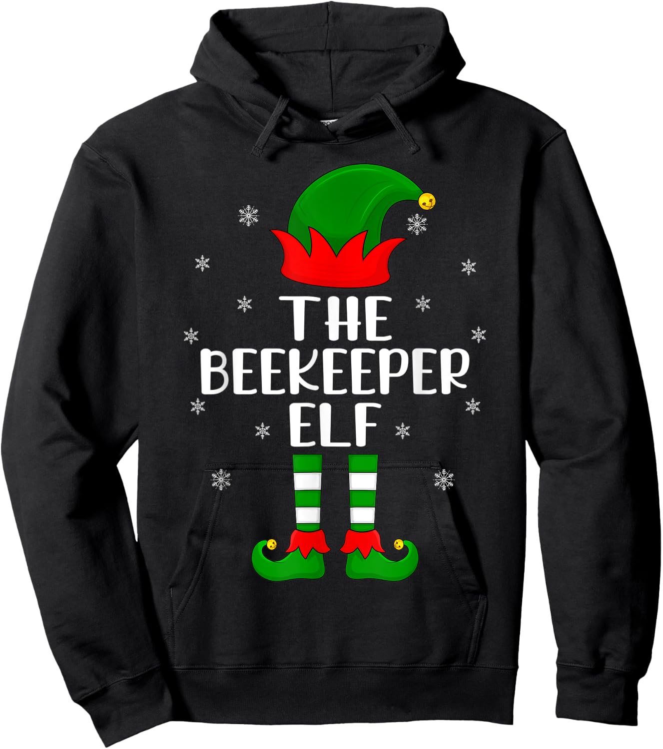 The Beekeeper Elf Christmas Party Matching Family Xmas Hoodie - Hoodie | Black