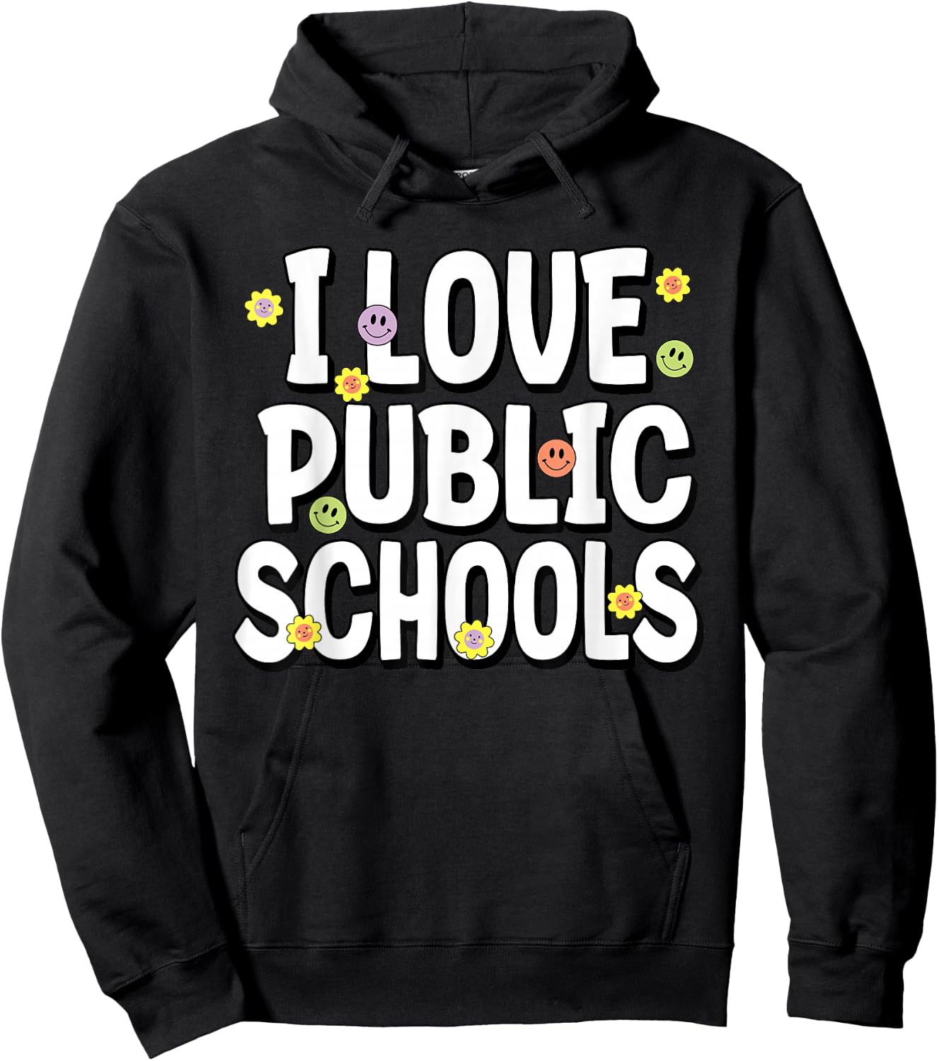 I Love Public Education Schools Student Teacher Appreciation Hoodie - Hoodie | Black