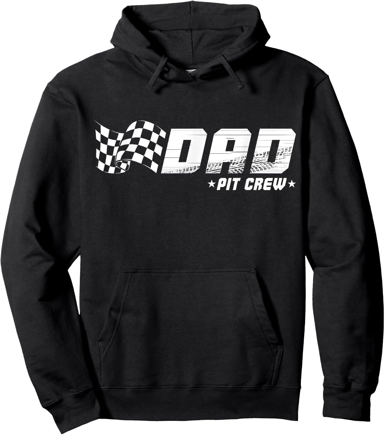 Dad Pit Crew Race Car Birthday Family Racing Hoodie - Hoodie | Black