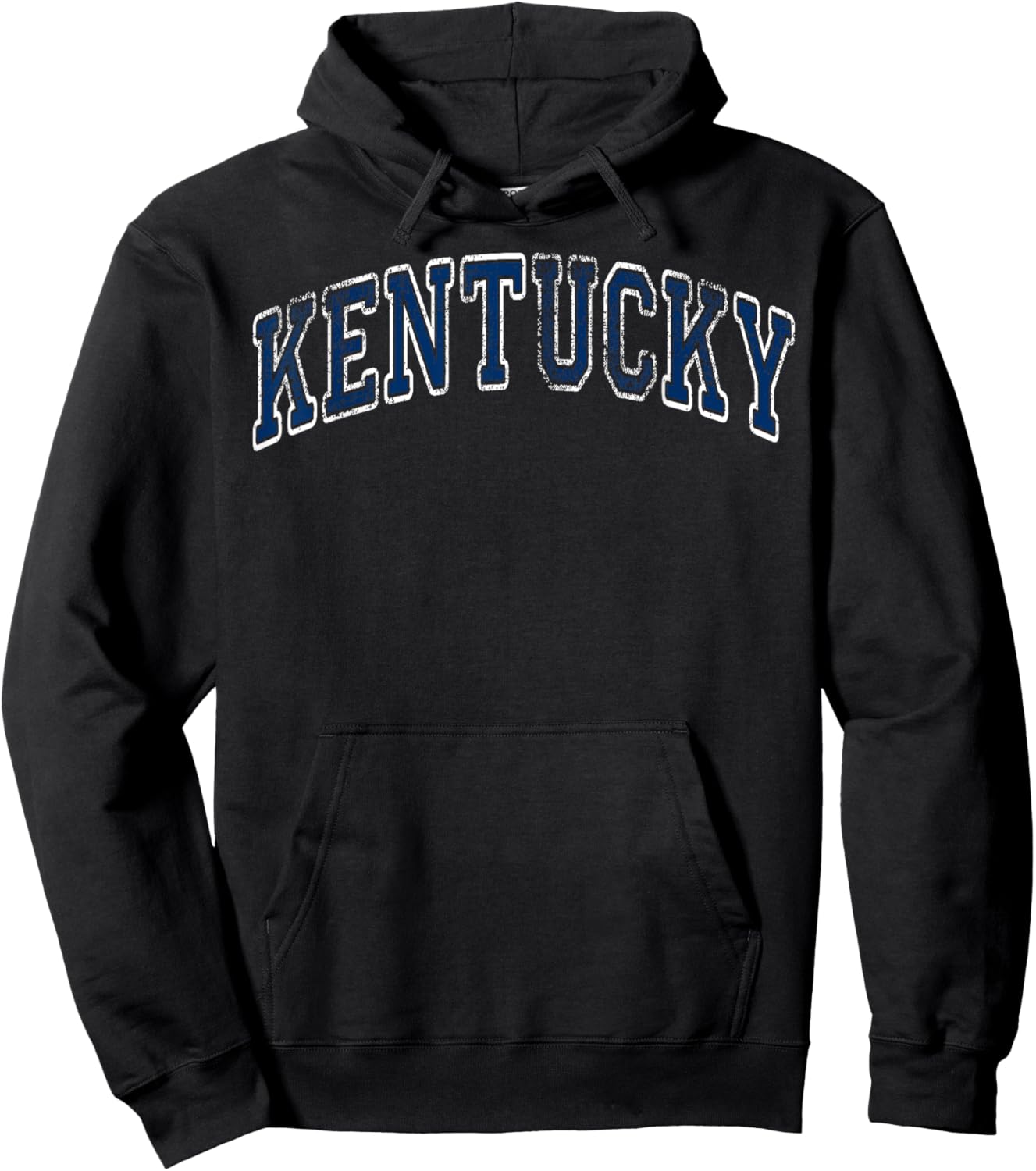 Kentucky KY Retro Vintage Athletic Sports Design Blue Style Hoodie - Hoodie | Black