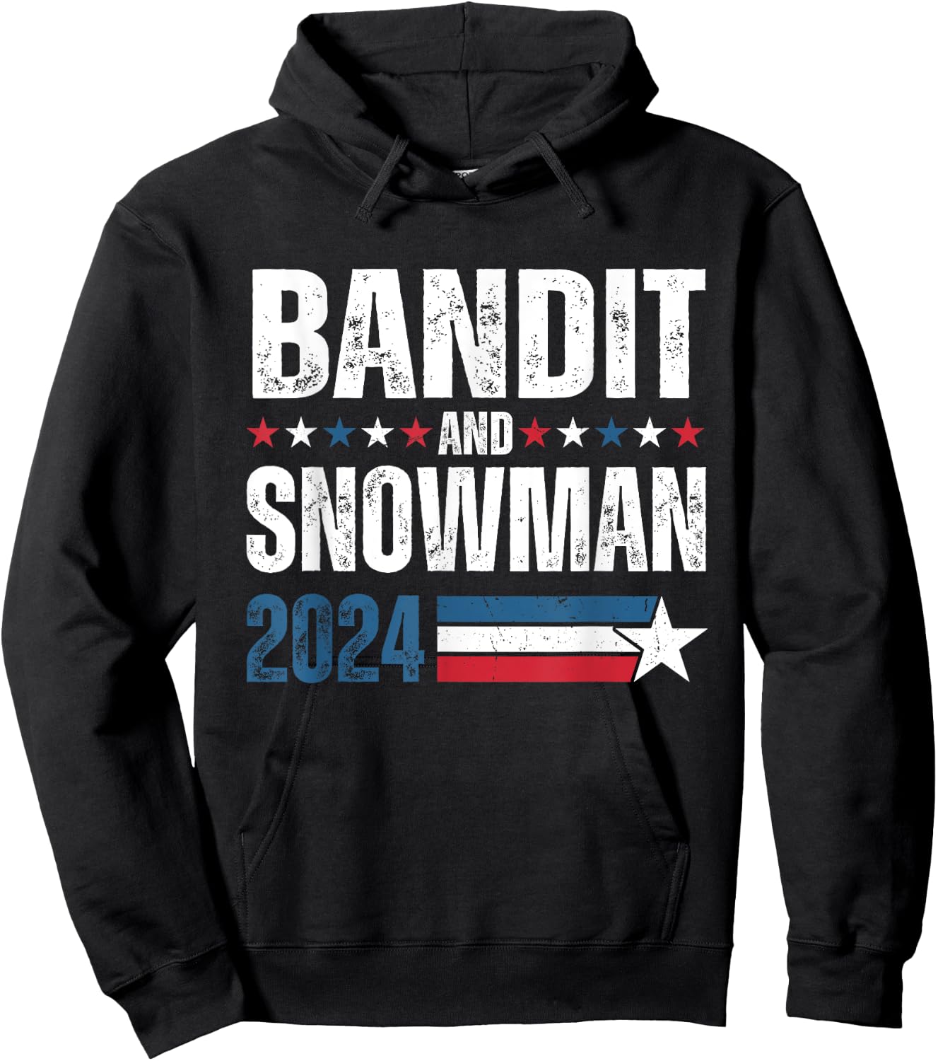 Bandit And Snowman 2024 Election USA Flag Hoodie - Hoodie | Black