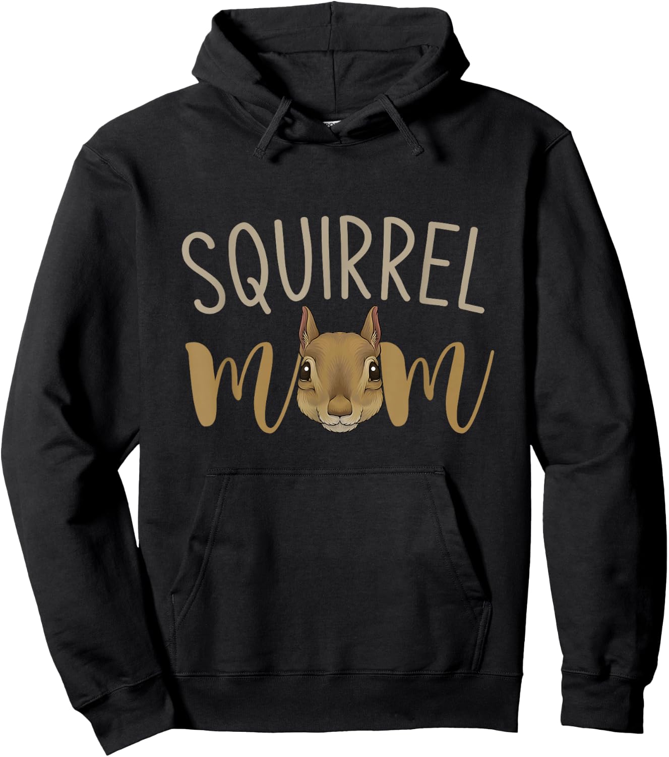 Squirrel Mom Squirrel Hoodie - Hoodie | Black