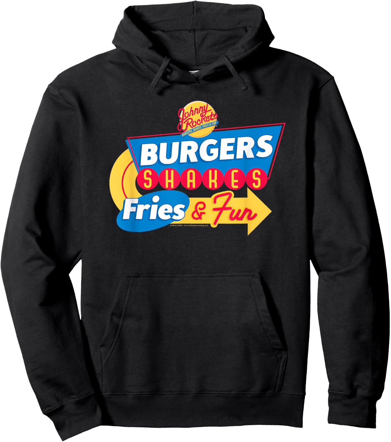 Johnny Rockets Direction Sign Fast Food Hoodie - Hoodie | Black
