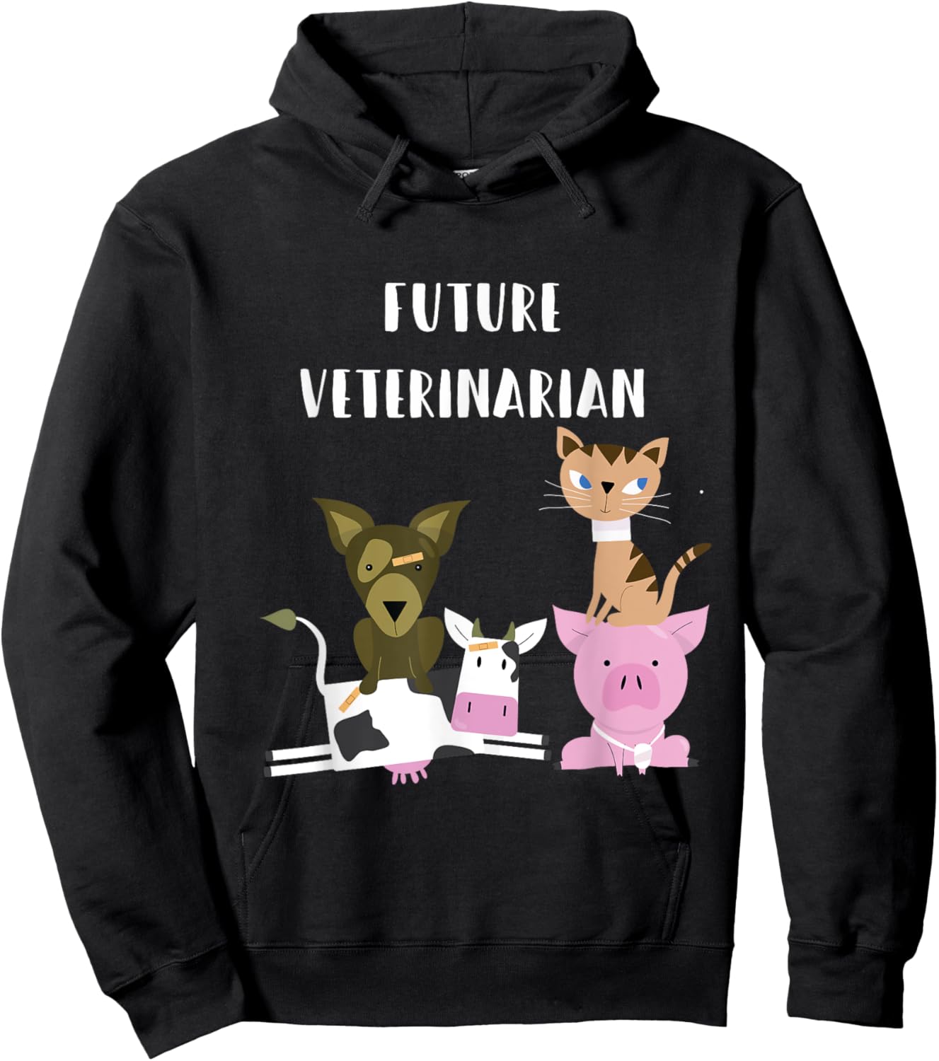 Future Veterinarian Funny Animal Lover T Shirt Hoodie - Hoodie | Black