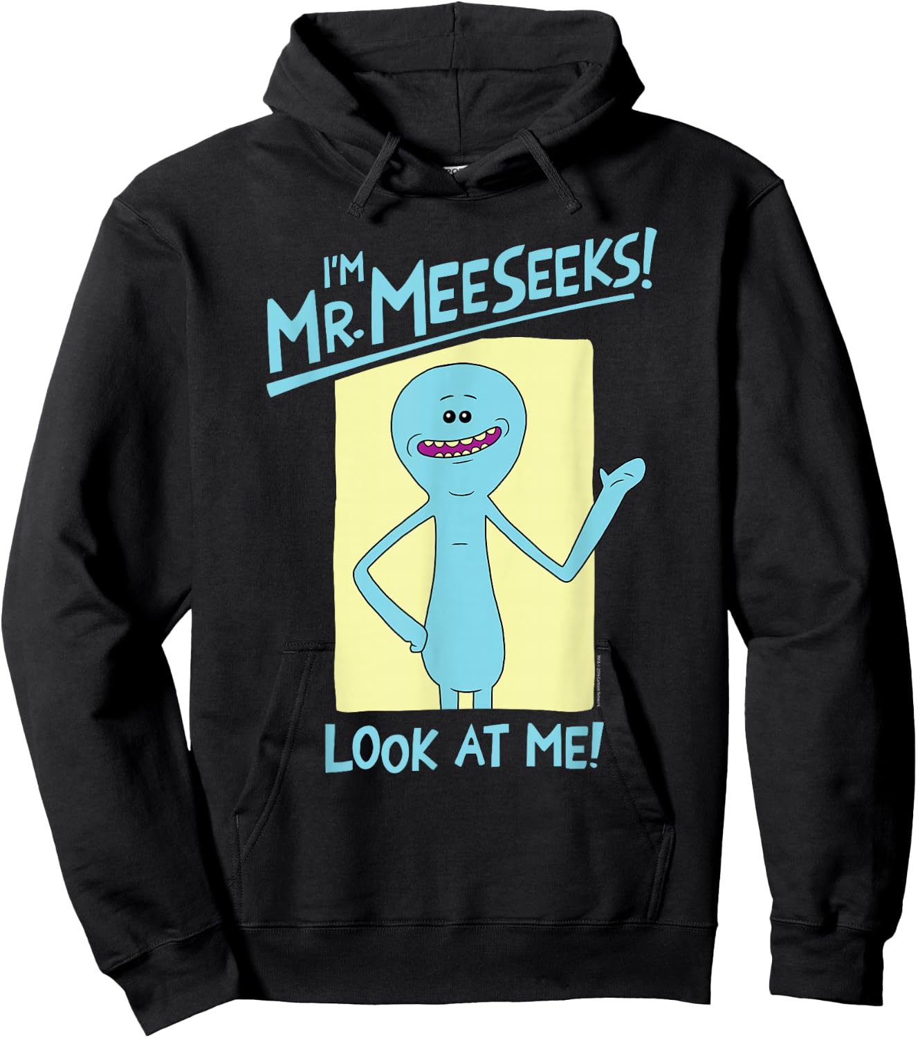 Ripple Junction Rick and Morty I'm Mr. Meeseeks! - Women's Black Cartoon - Small - Classic Fit - Short Sleeve - - All Seasons - 1 Count Hoodie - Hoodie | Black