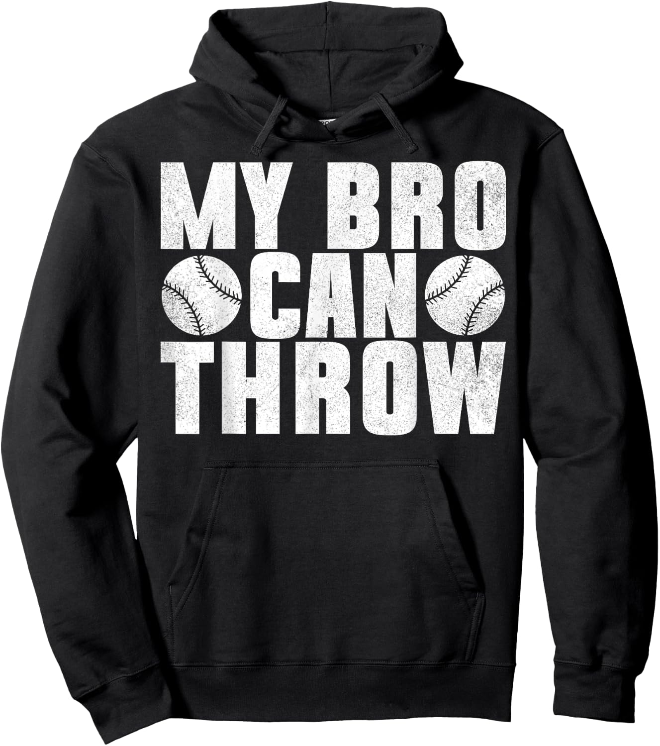 My Bro Can Throw Pitcher Baseball Player Boys Hoodie - Hoodie | Black