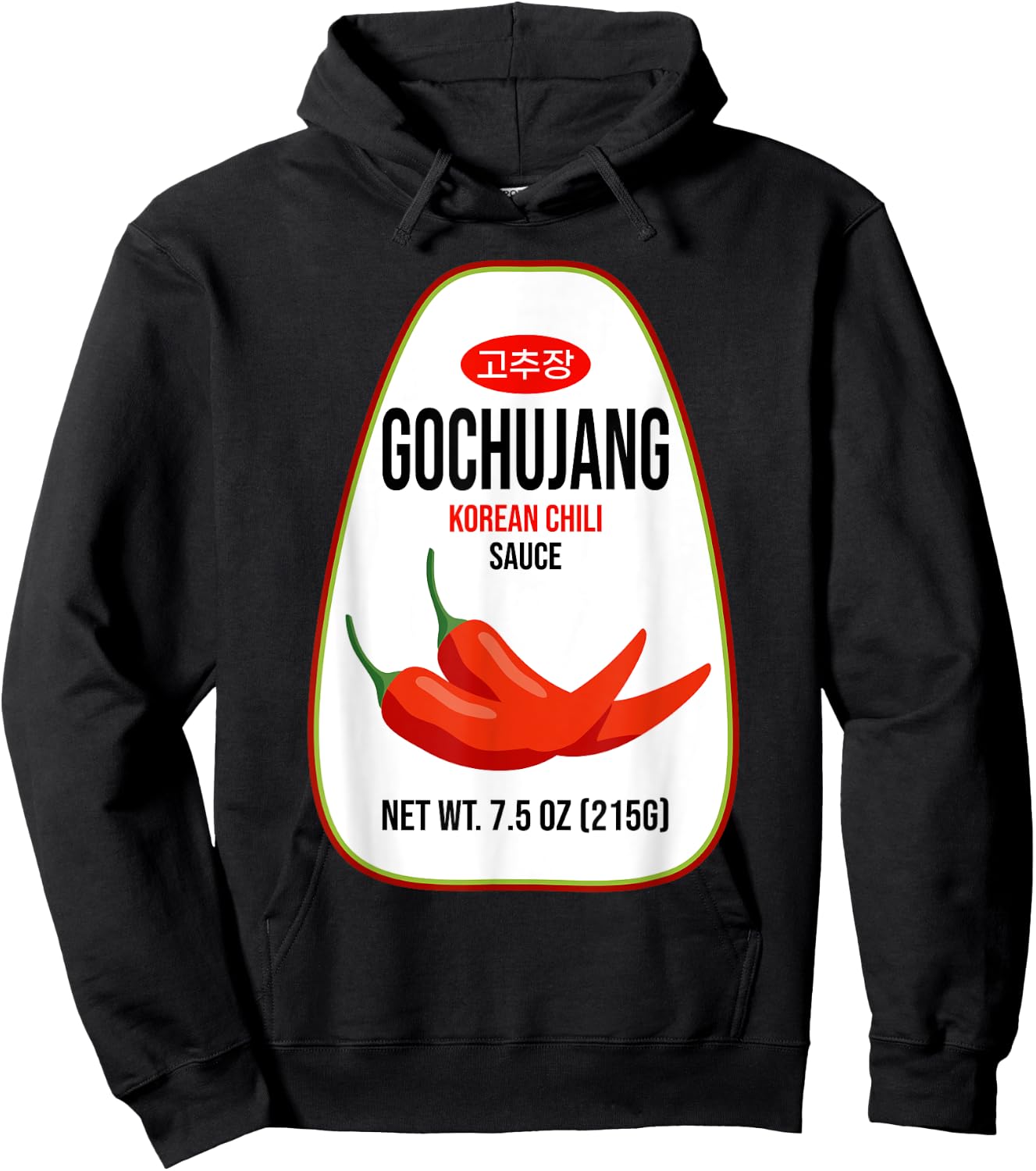 Gochujang Korean Chili Paste Halloween Easy DIY Lazy Costume Hoodie - Hoodie | Black