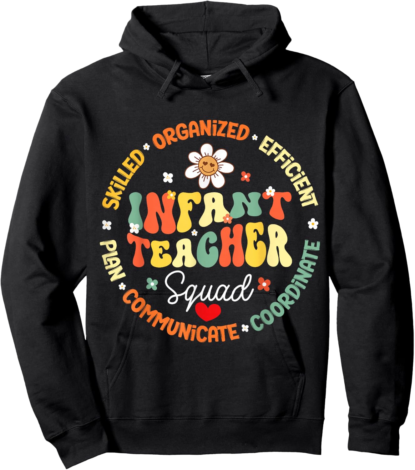 Infant Room Squad Teacher Matching Funny Back To School Hoodie - Hoodie | Black