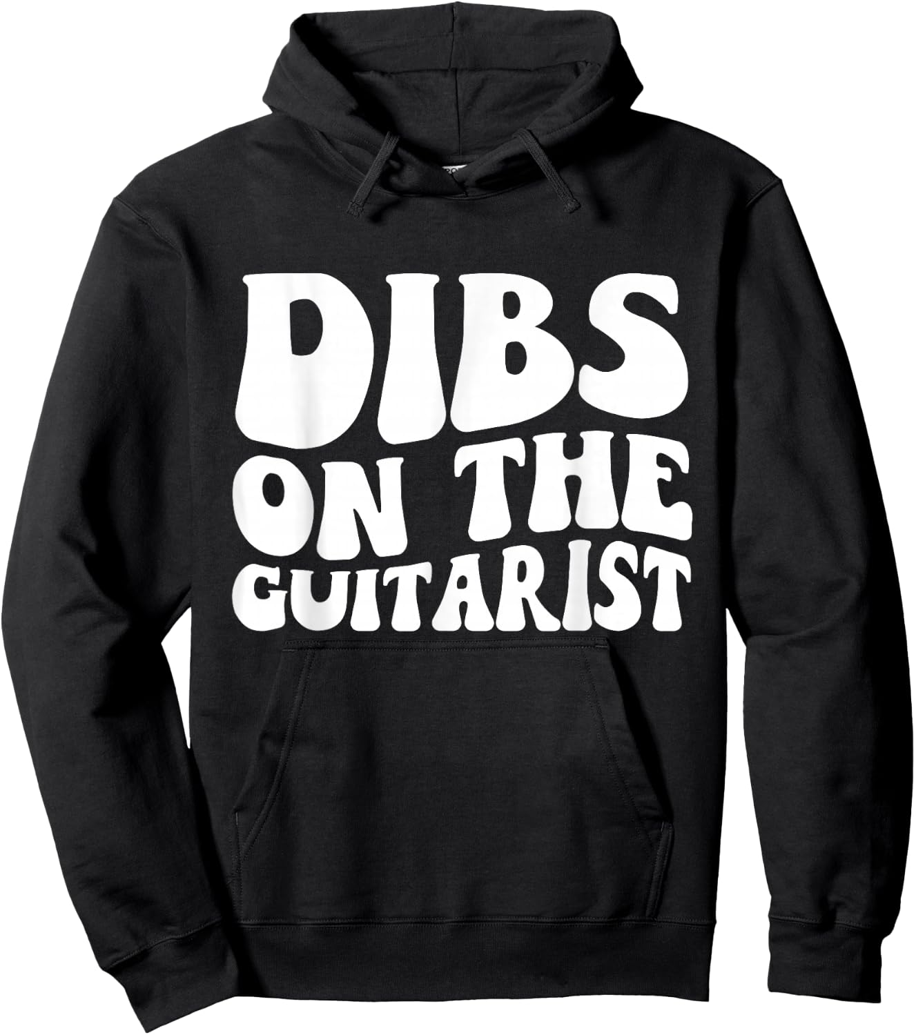 Dibs On The Guitarist Groovy Guitar Player Wife Girlfriend Hoodie - Hoodie | Black