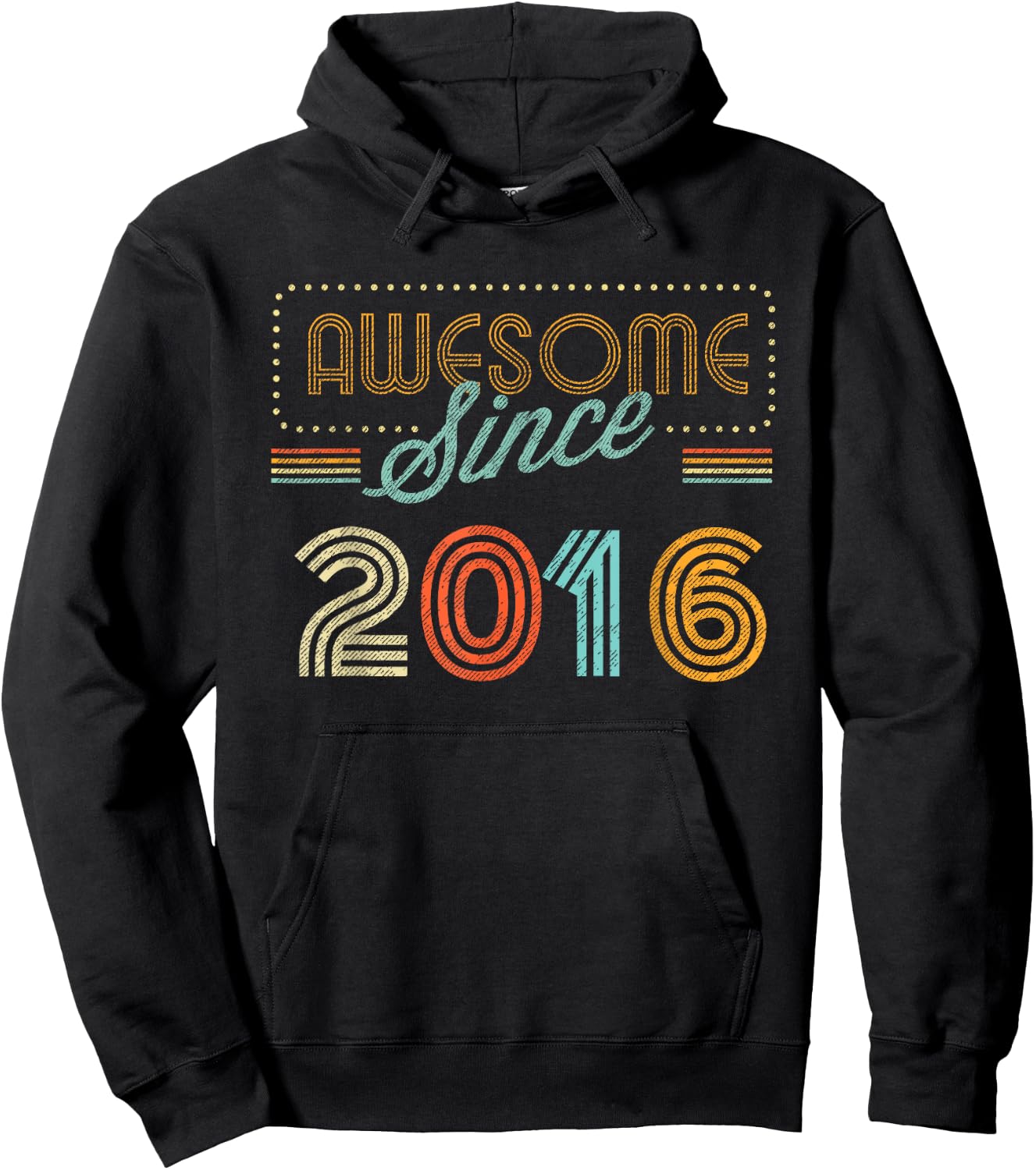 Awesome Since 2016 Year of Birth Birthday Hoodie - Hoodie | Black