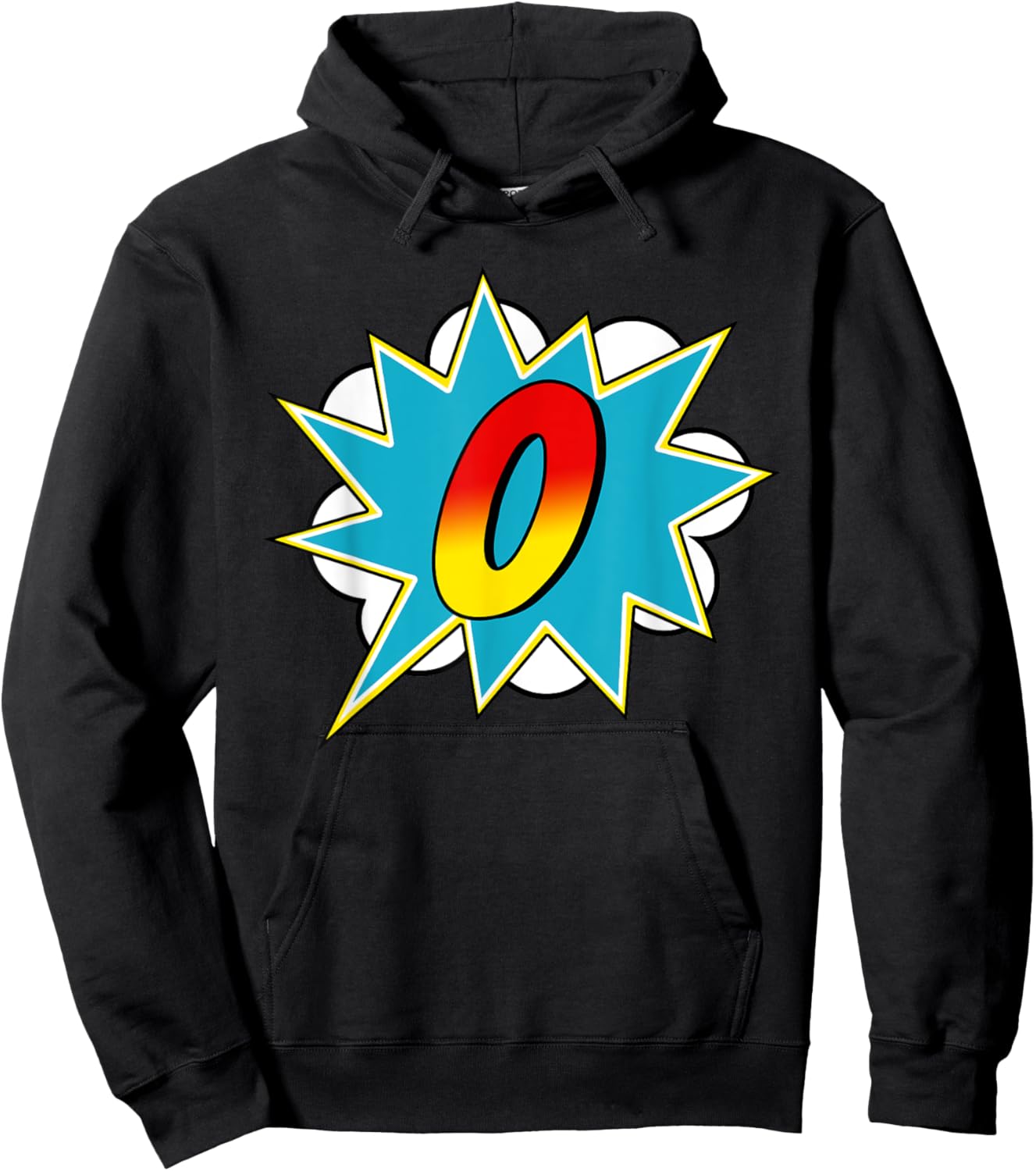 Letter O Superhero Name Comic Letter Retro Costume Hoodie - Hoodie | Black