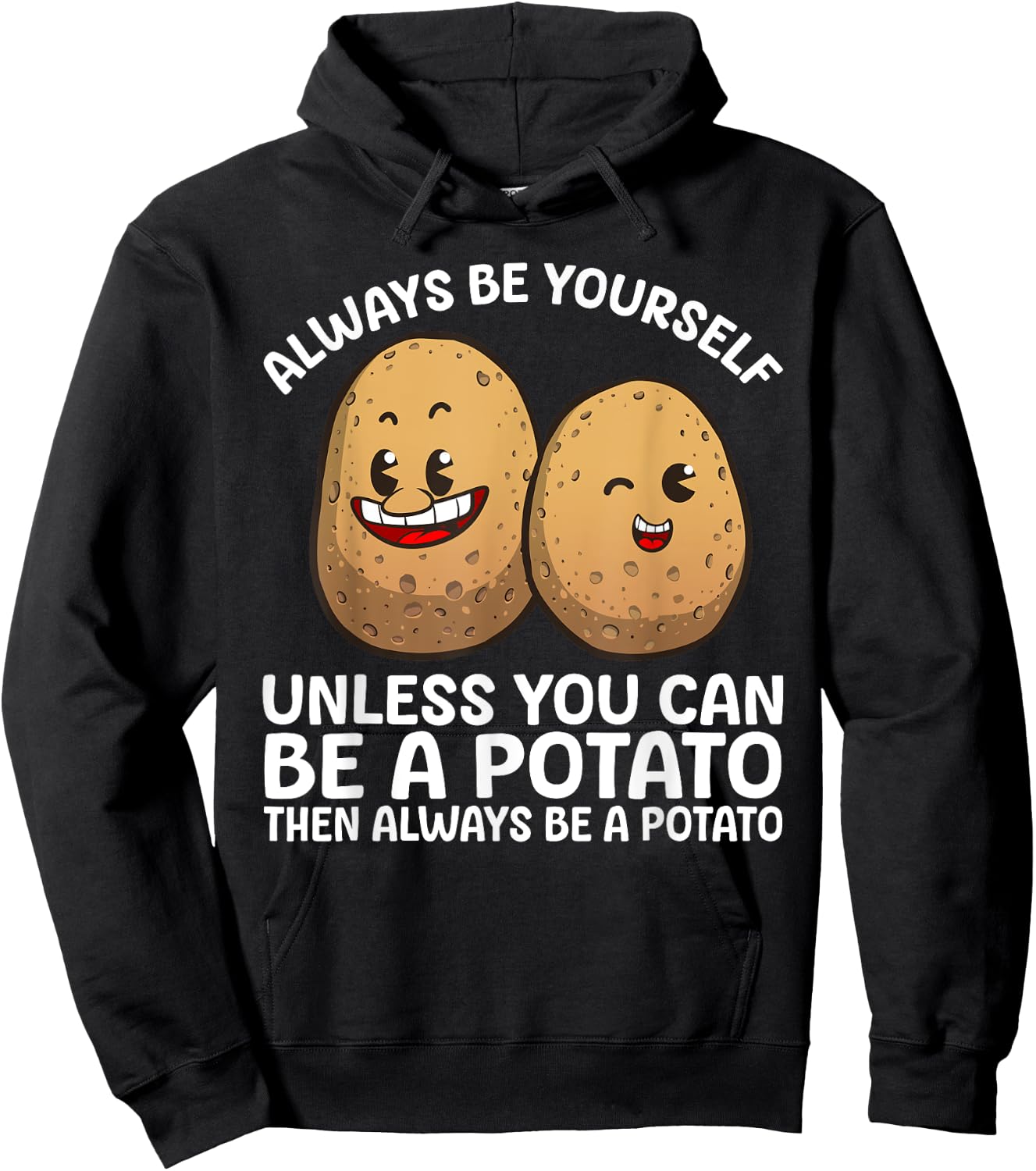 Cute Potato Costume Women Kids Potaty Novelty Potato Hoodie - Hoodie | Black