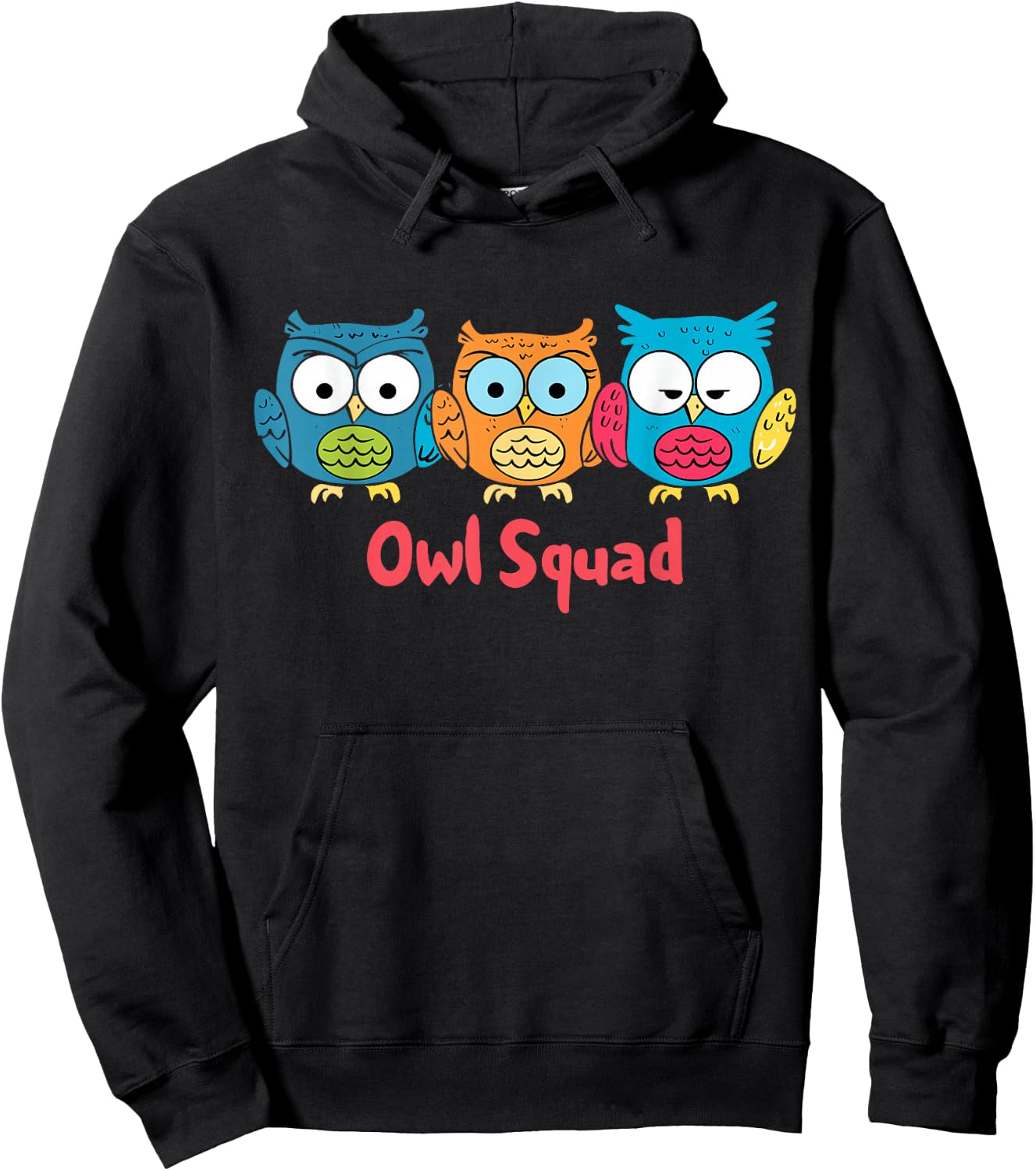 Owl Squad | Cool Owl Lover Shirt Hoodie - Hoodie | Black