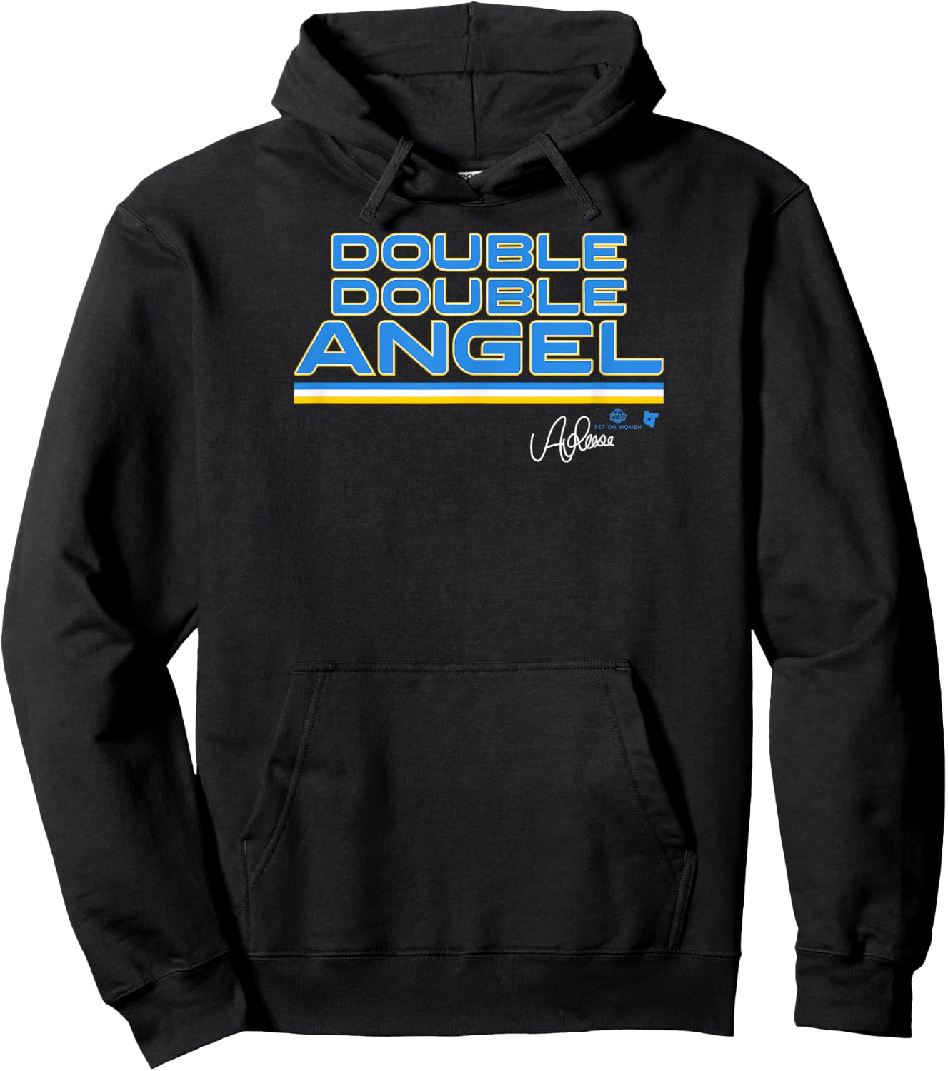 Angel Reese - Double Double Angel - Chicago Basketball Hoodie - Hoodie | Black