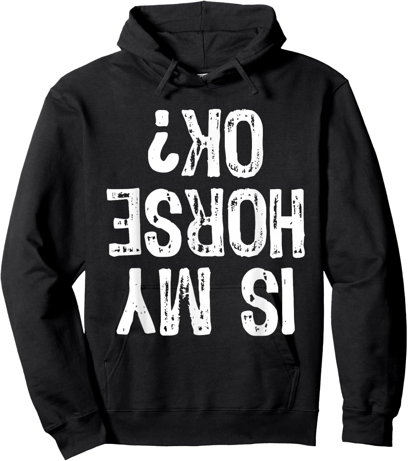 Is My Horse Ok? Horseback Riding Funny Equestrian Okay Hoodie - Hoodie | Black