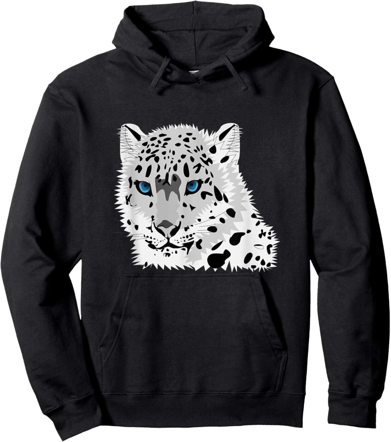 Snow Leopard Hoodie - Hoodie | Black
