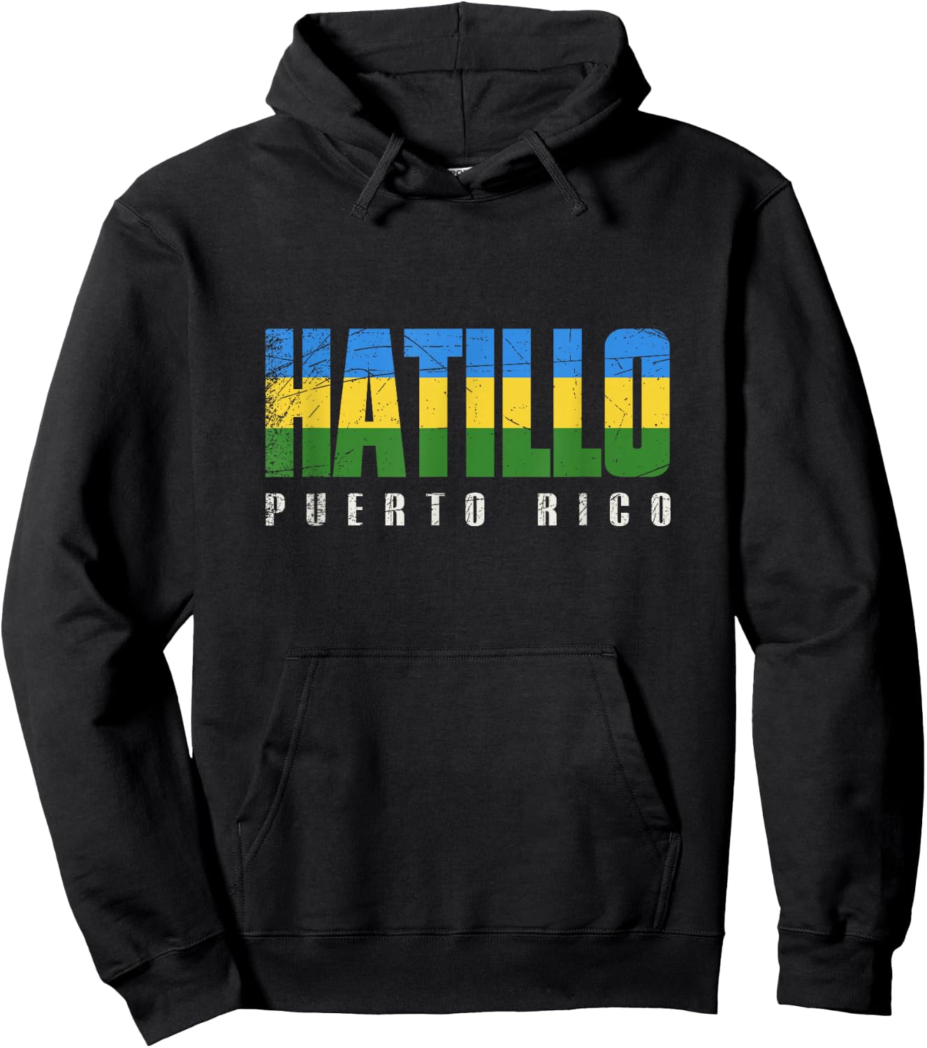 Hatillo City in Puerto Rico, Gurabo Flag Hoodie - Hoodie | Black