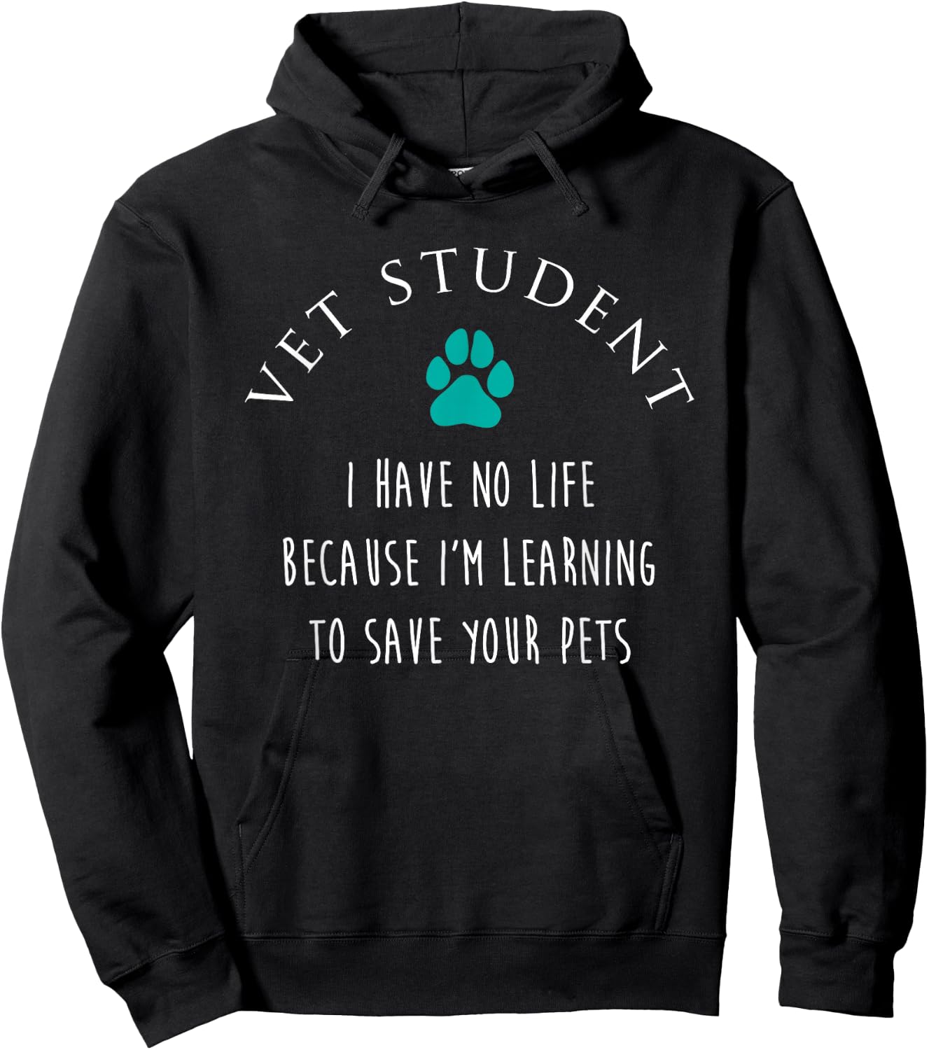 Vet Student No Life Funny Veterinarian Vet Tech Gift Hoodie - Hoodie | Black