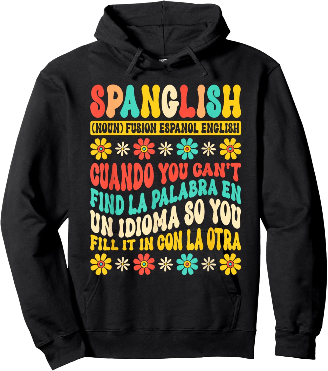 Spanglish Mexico Mexican Spanish Teacher Hoodie - Hoodie | Black