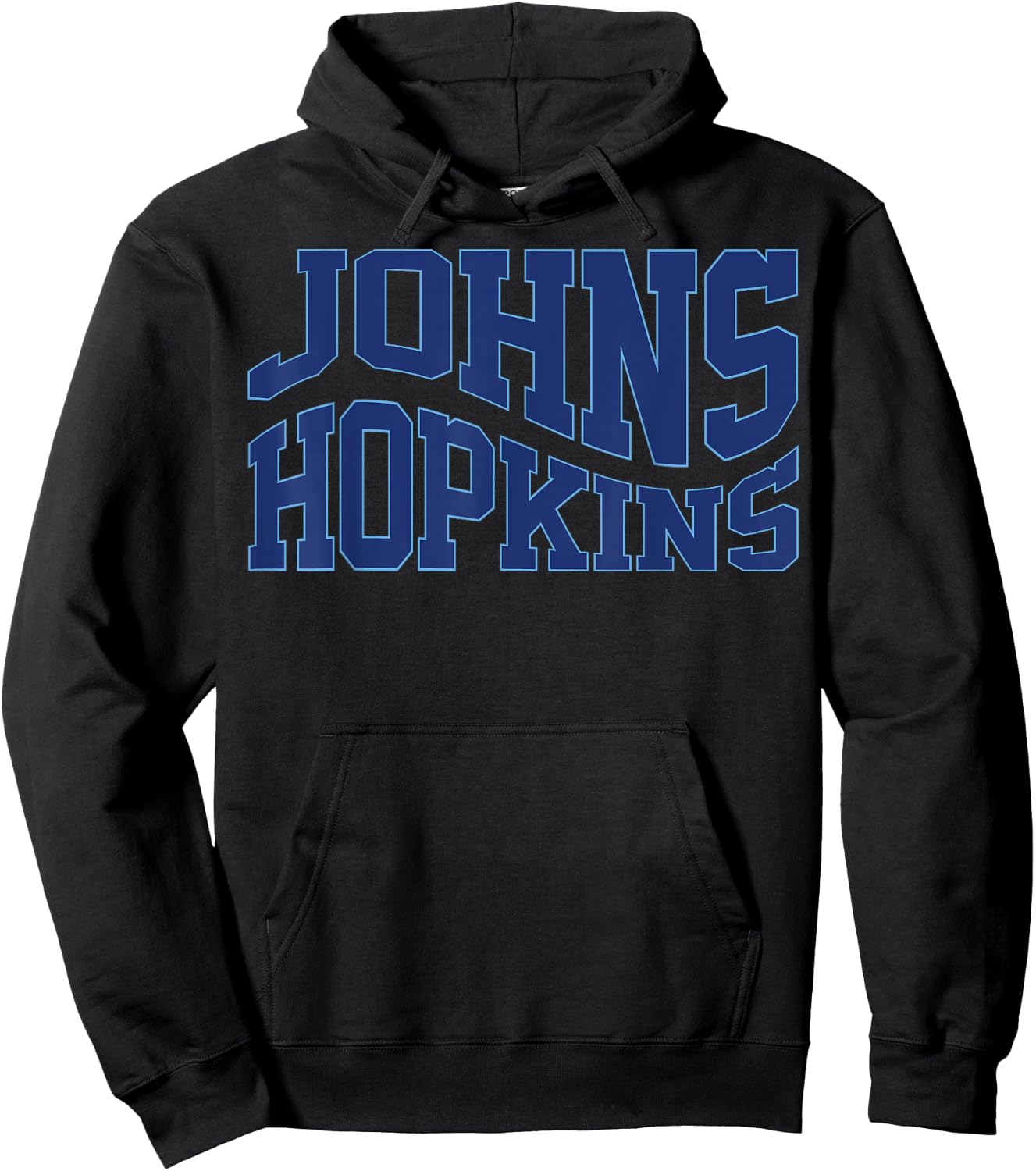 Vintage Johns C Hopkins Wave Text Name Hometown Hoodie - Hoodie | Black