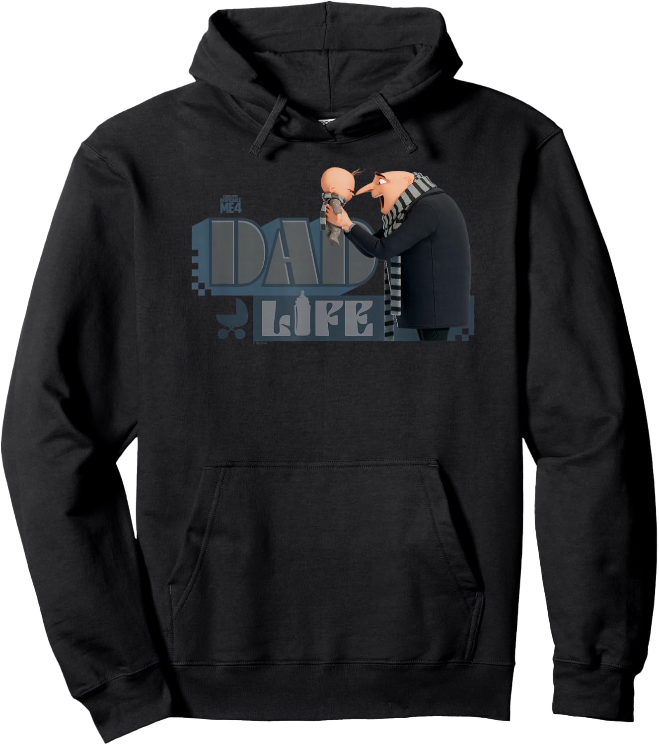 Minions Despicable Me 4 Gru Dad Life Hoodie - Hoodie | Black
