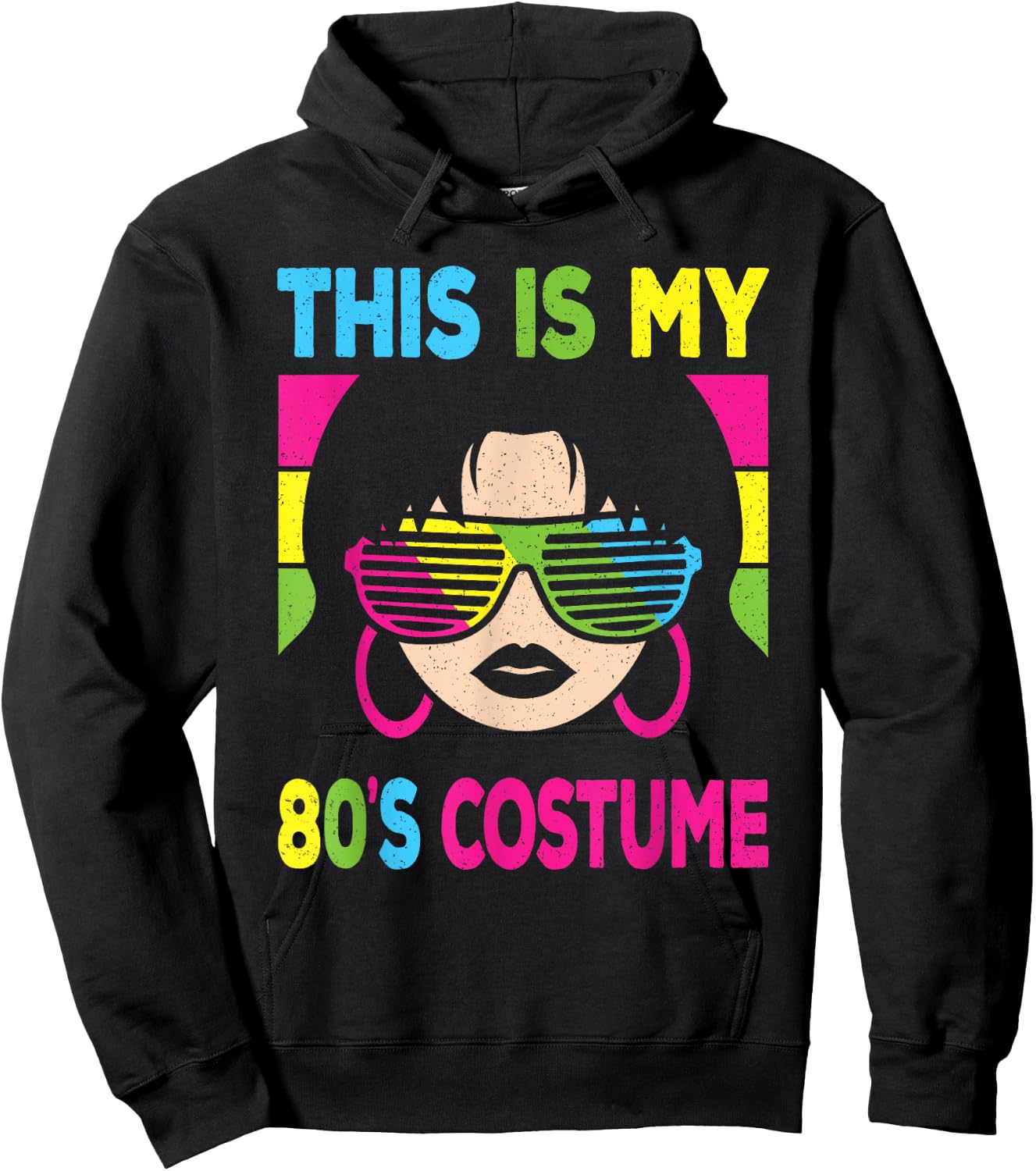 This Is My 80's Costume Women 1980s 80s Outfit Disco Party Hoodie - Hoodie | Black